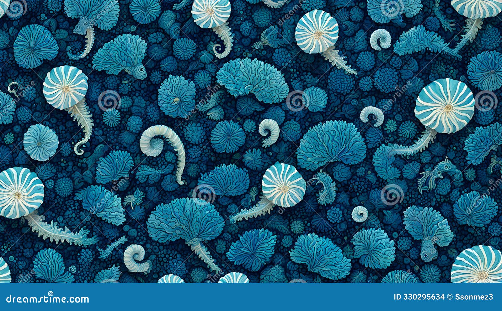 seamless ocean plant pattern diagonal repeatedly background wrap page