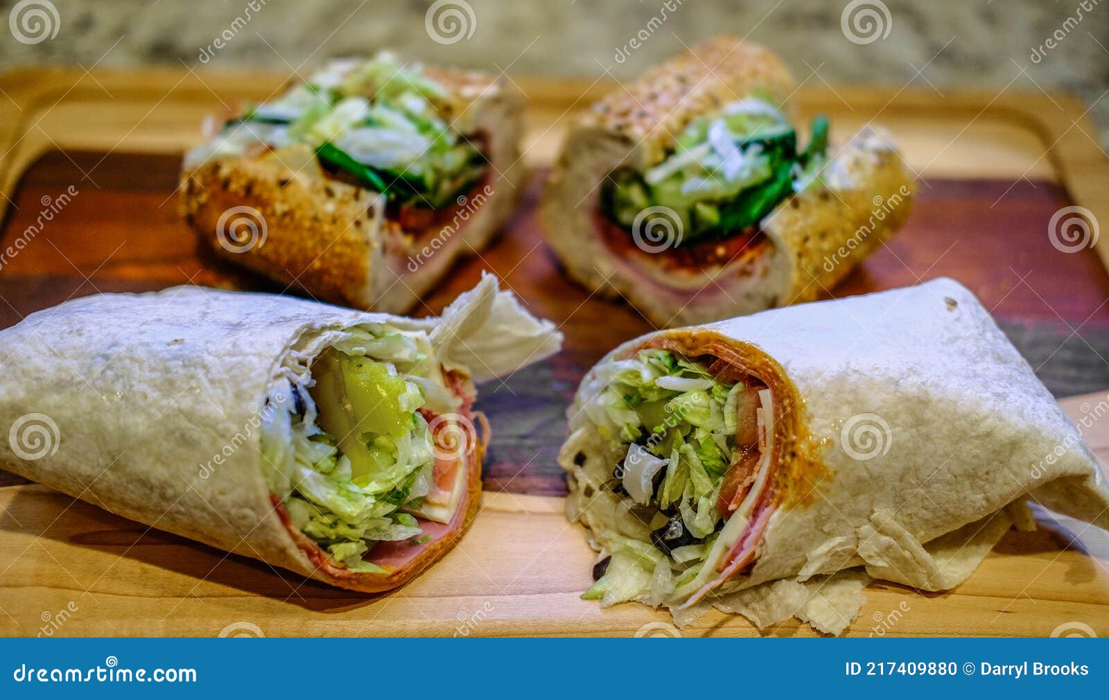 Wrap and Sub stock photo. Image of cheese, fresh, green 217409880