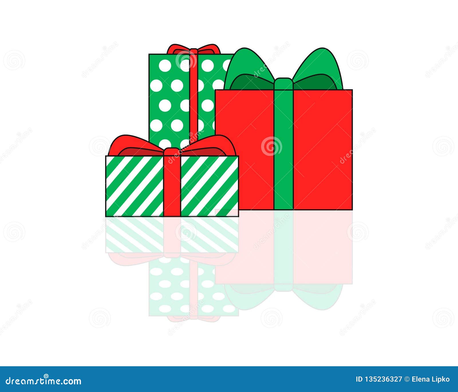 Wrapped Christmas Presents Vektorgrafik Stock Vector Illustration Of Colorful Collection