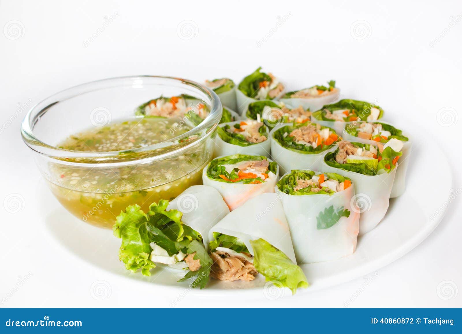 Wrapped Fried Mackerel with Noodles. Stock Photo Image of healthy