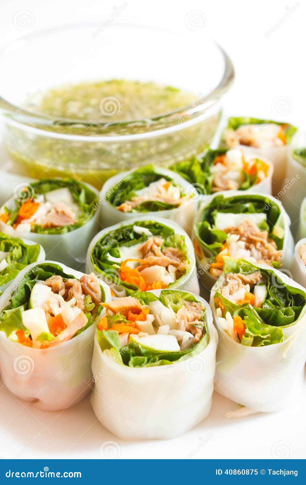 Wrapped Fried Mackerel with Noodles. Stock Image Image of line