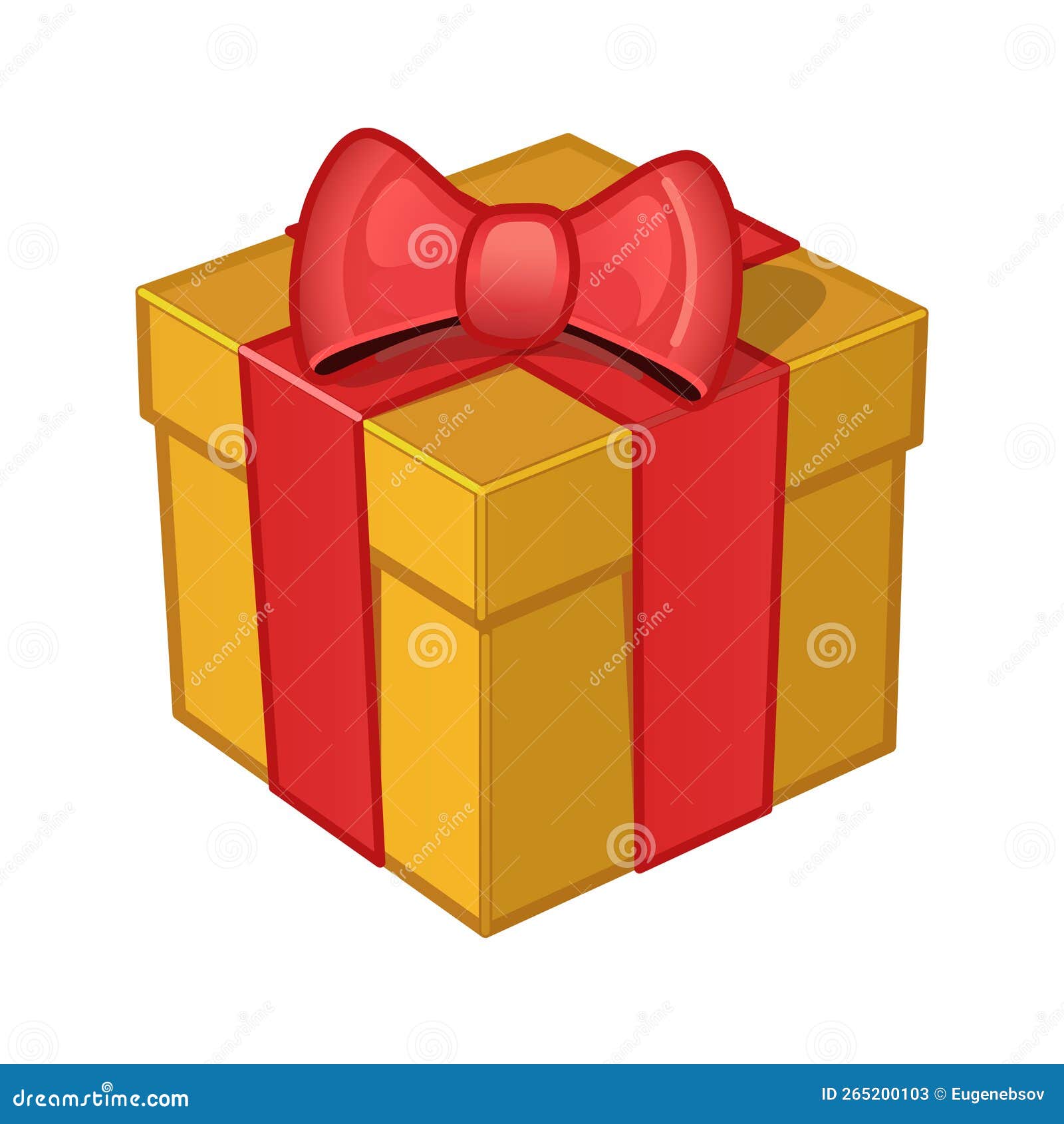 Wrapped Gift Emoji with a Bow Isolated on White Background Stock Vector ...