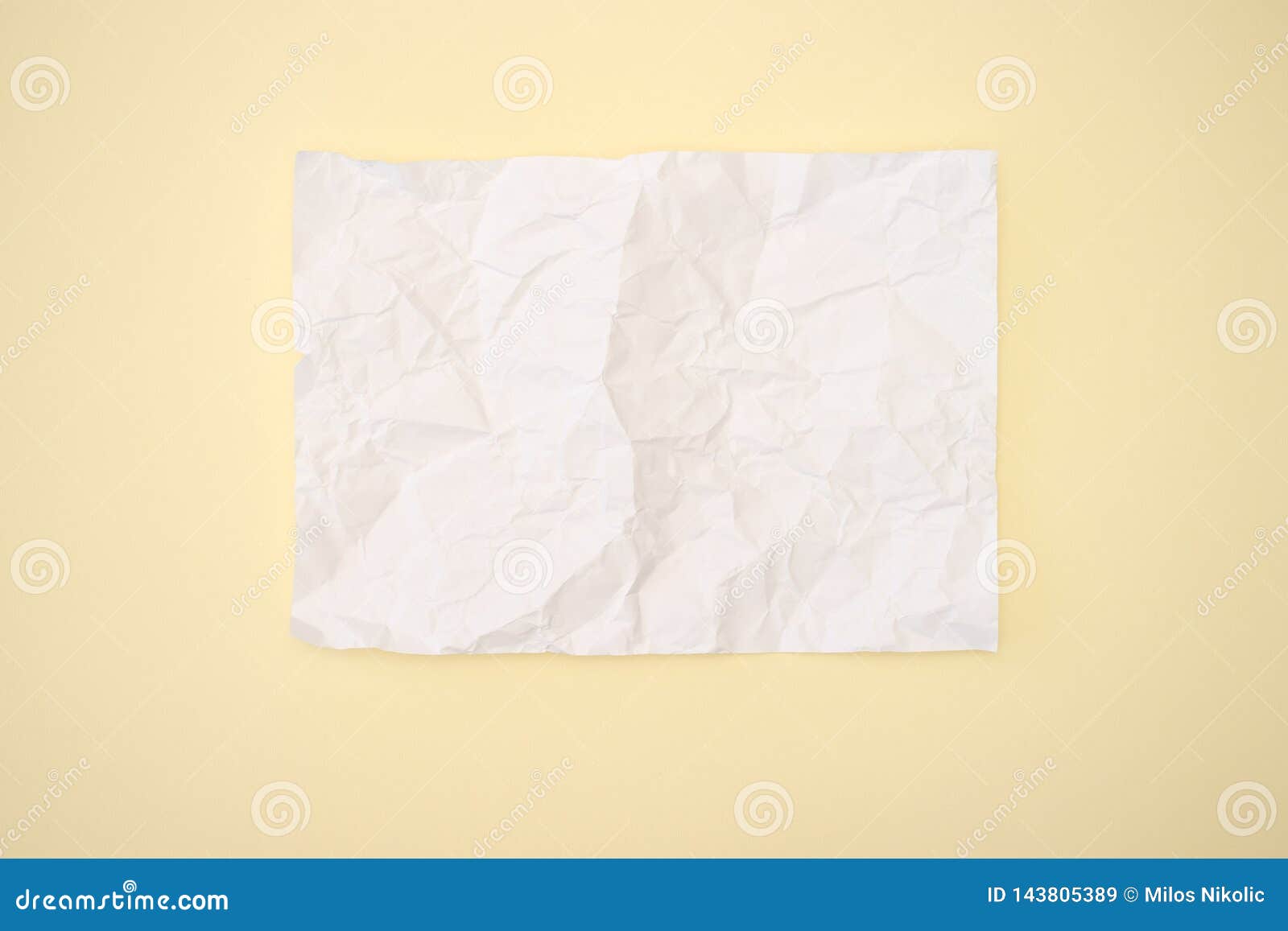 Wrapped White Paper on Yellow Background Stock Image Image of decor