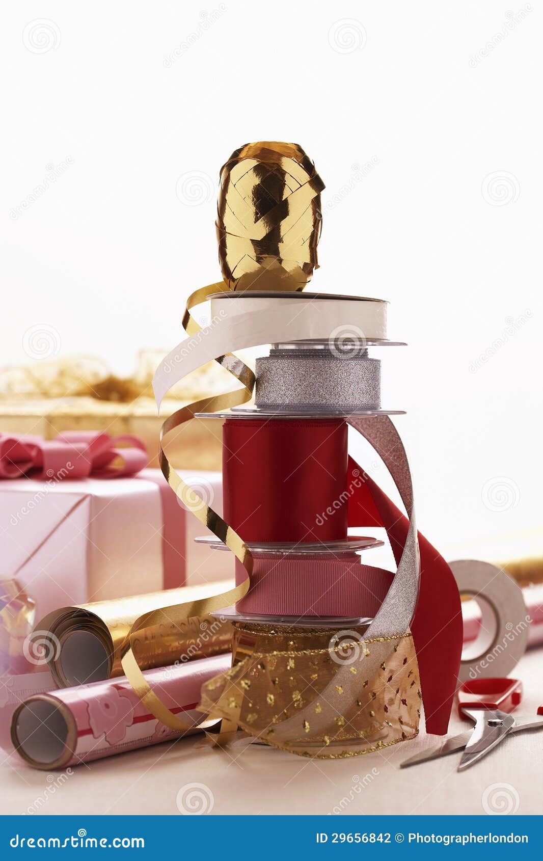 Wrapping Paper and Ribbons stock photo. Image of festivity 29656842