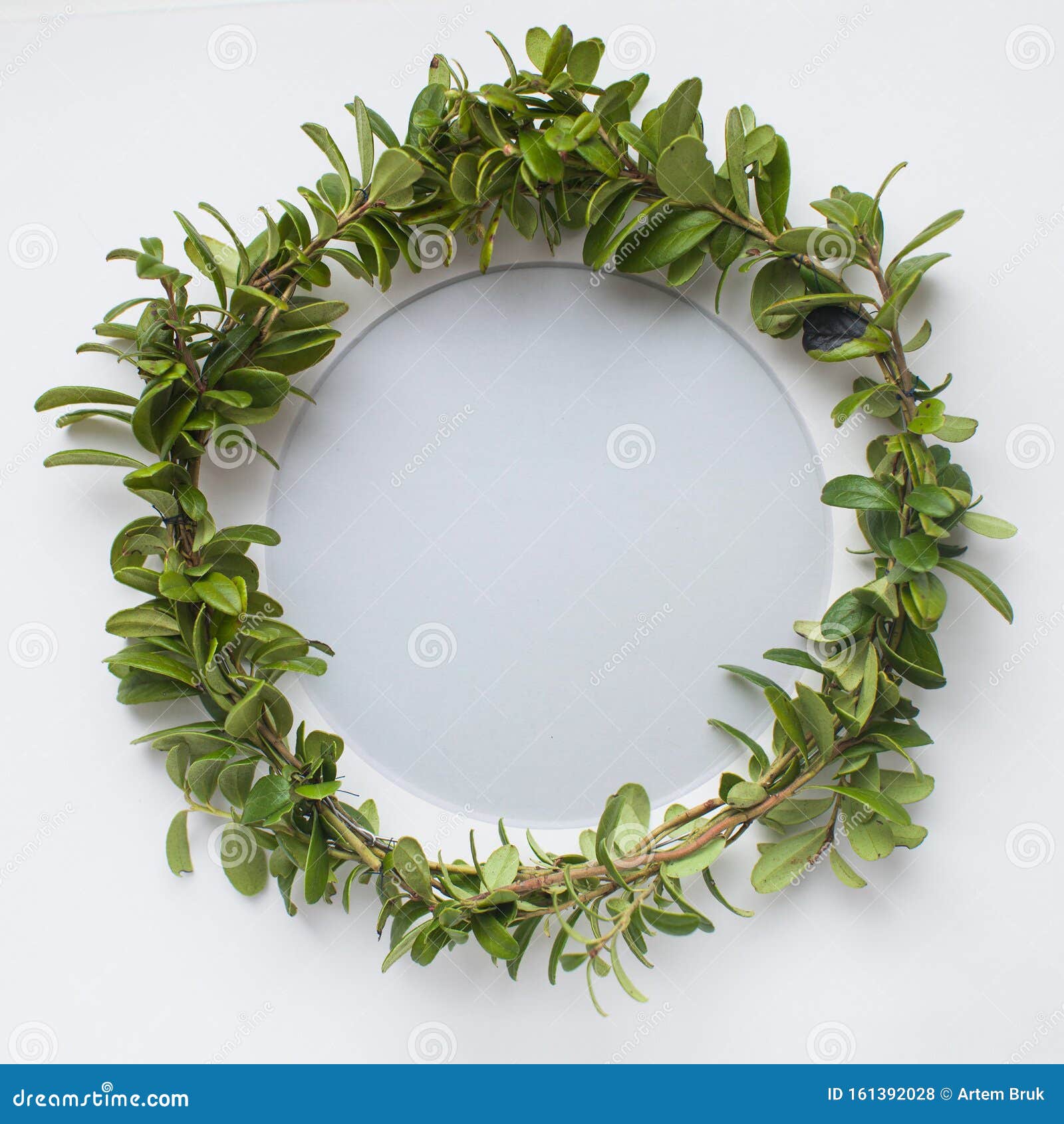 wreath of blueberries leaves
