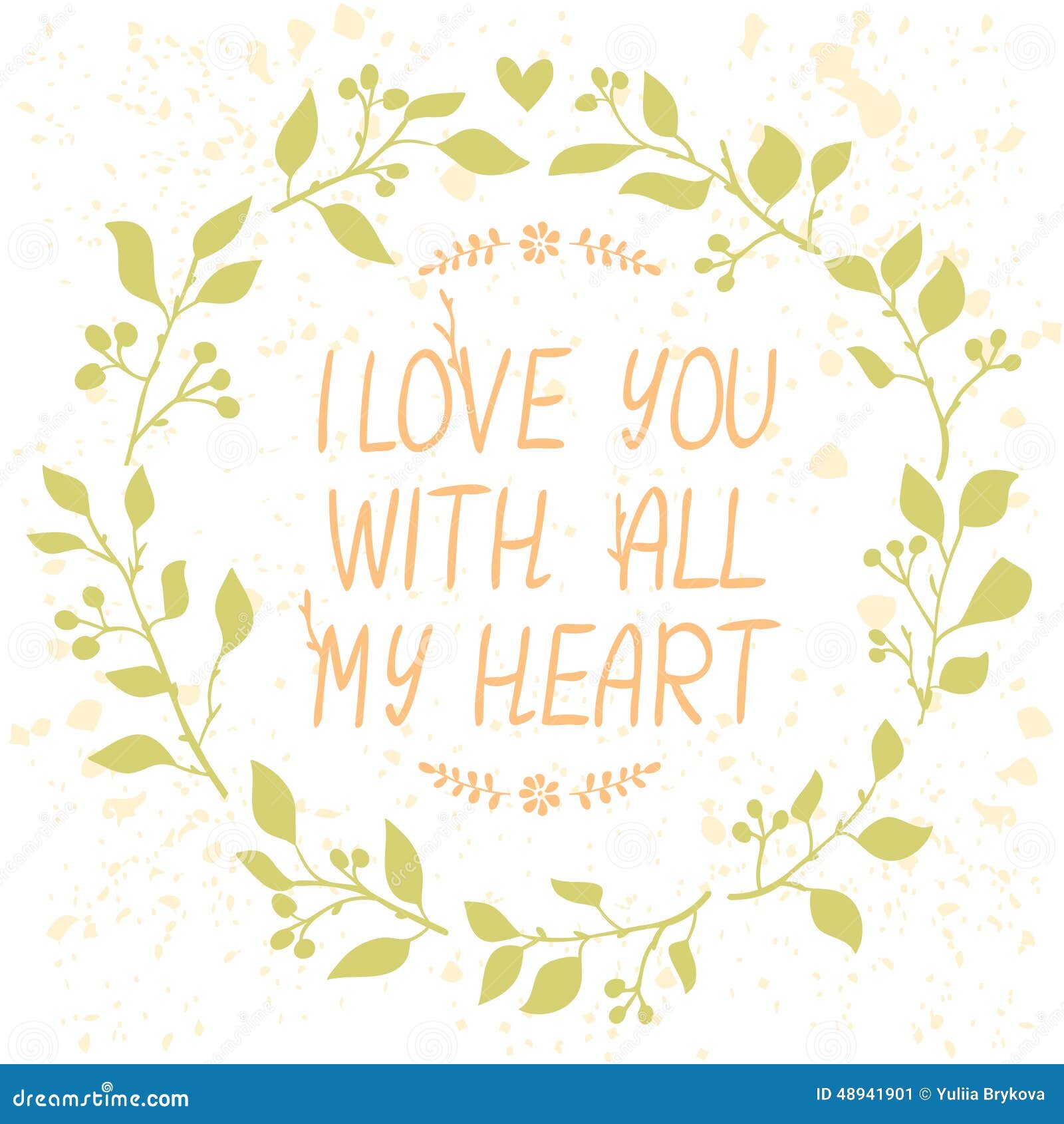Love You All My Heart Stock Illustrations 188 Love You All My Heart