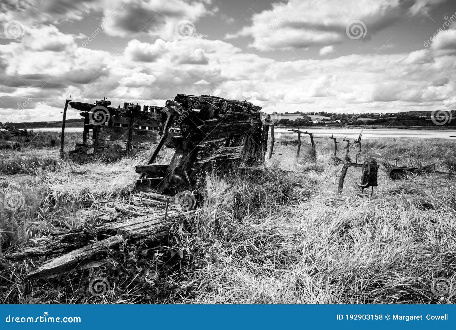 Wreck at Purton Ships Graveyard, Gloucestershire 4 Stock Photo Image
