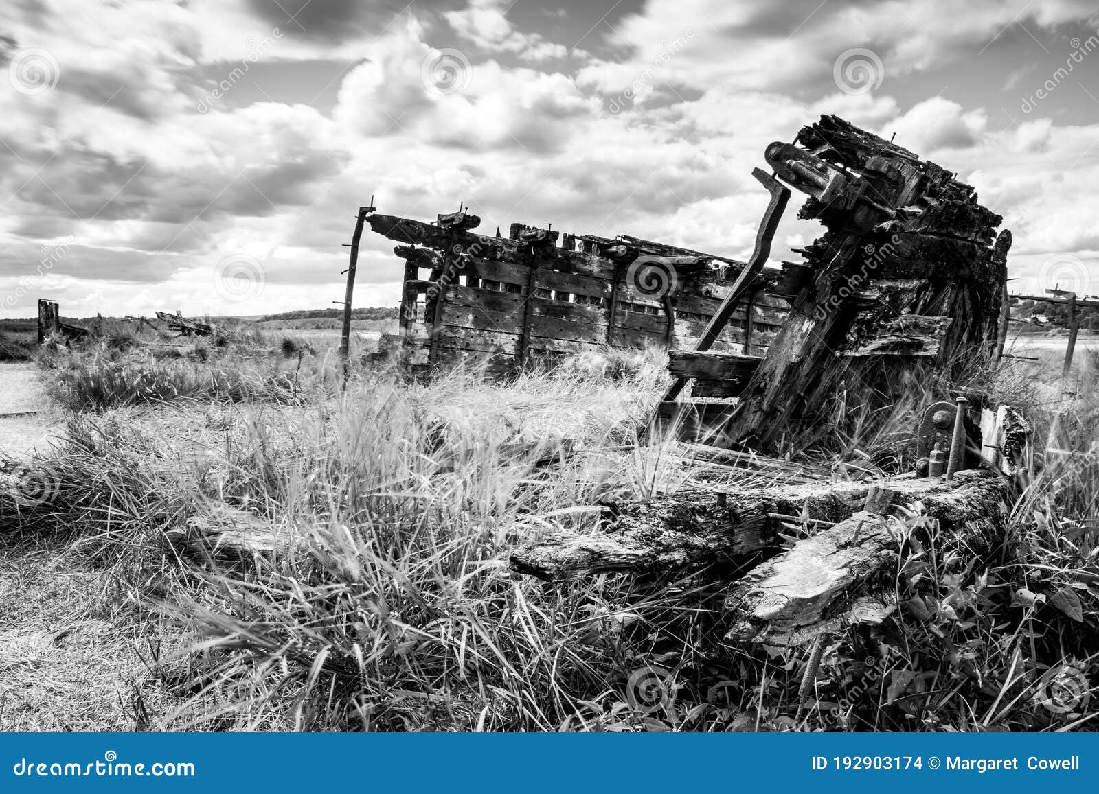 Wreck at Purton Ships Graveyard, Gloucestershire 6 Stock Photo Image
