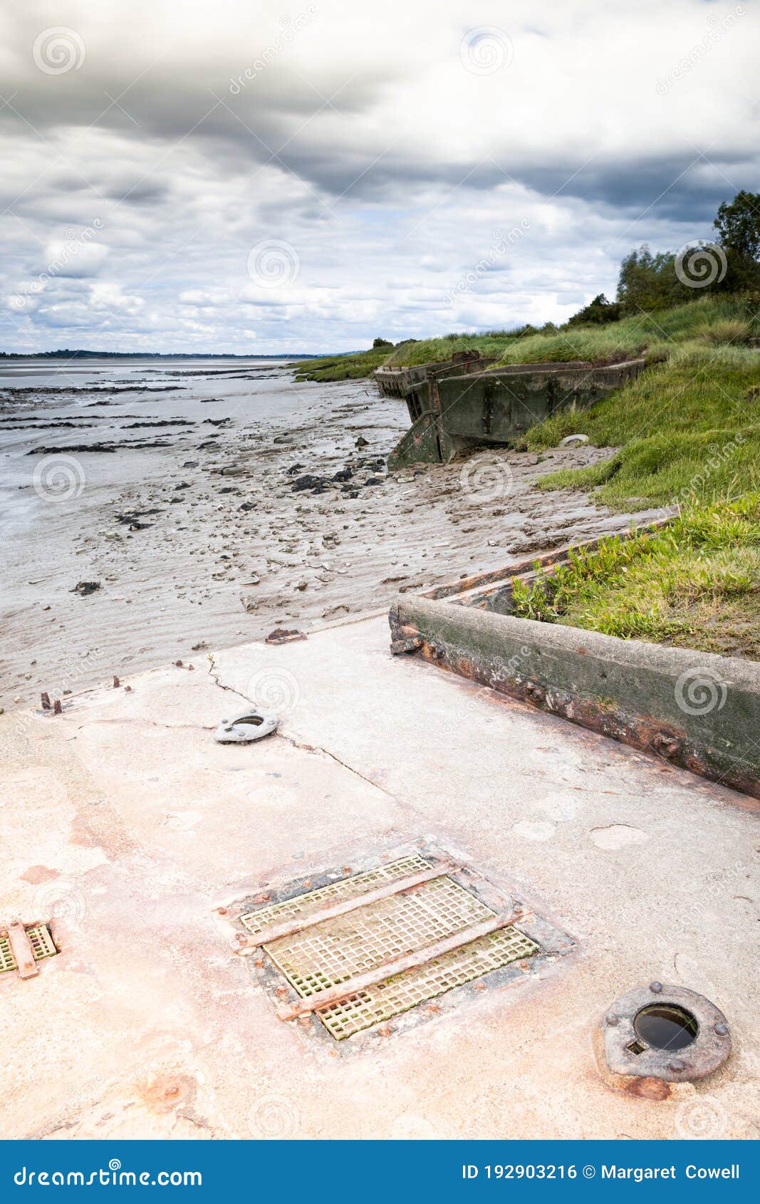 Wreck at Purton Ships Graveyard, Gloucestershire 10 Stock Photo Image