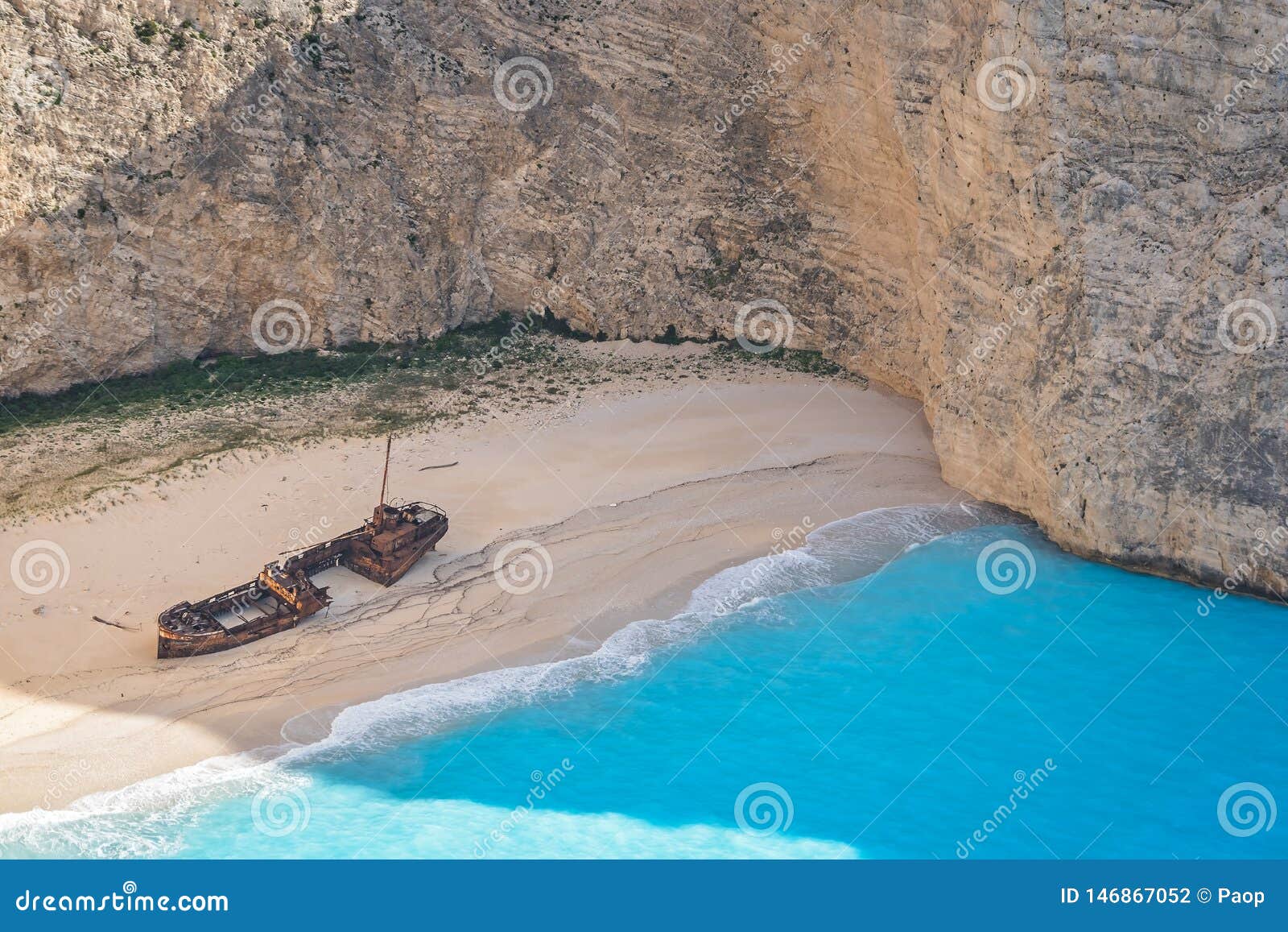 Wreck of a Ship in Shipwreck Cove Stock Photo - Image of horizontal ...