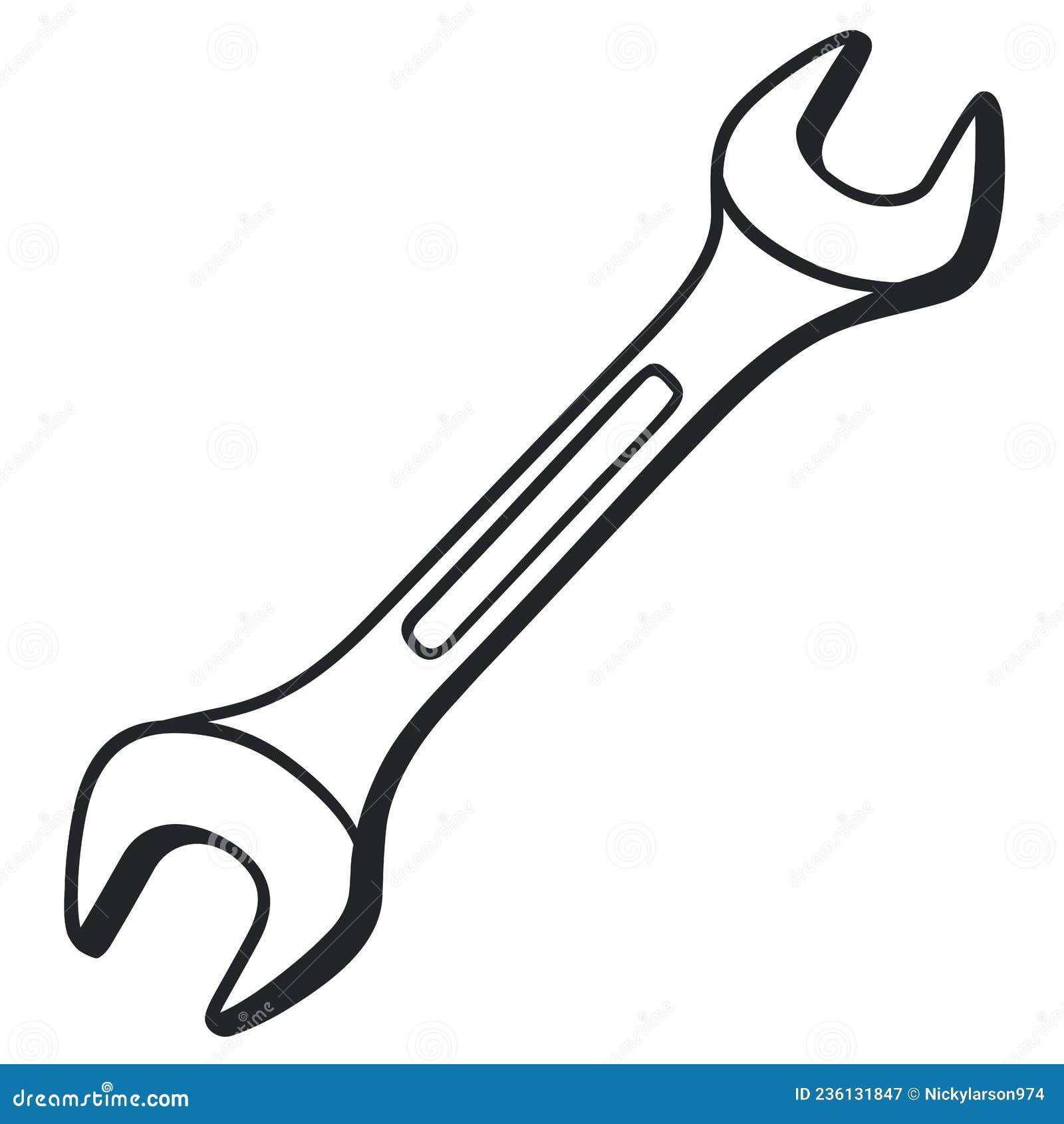 wrench clip art black and white