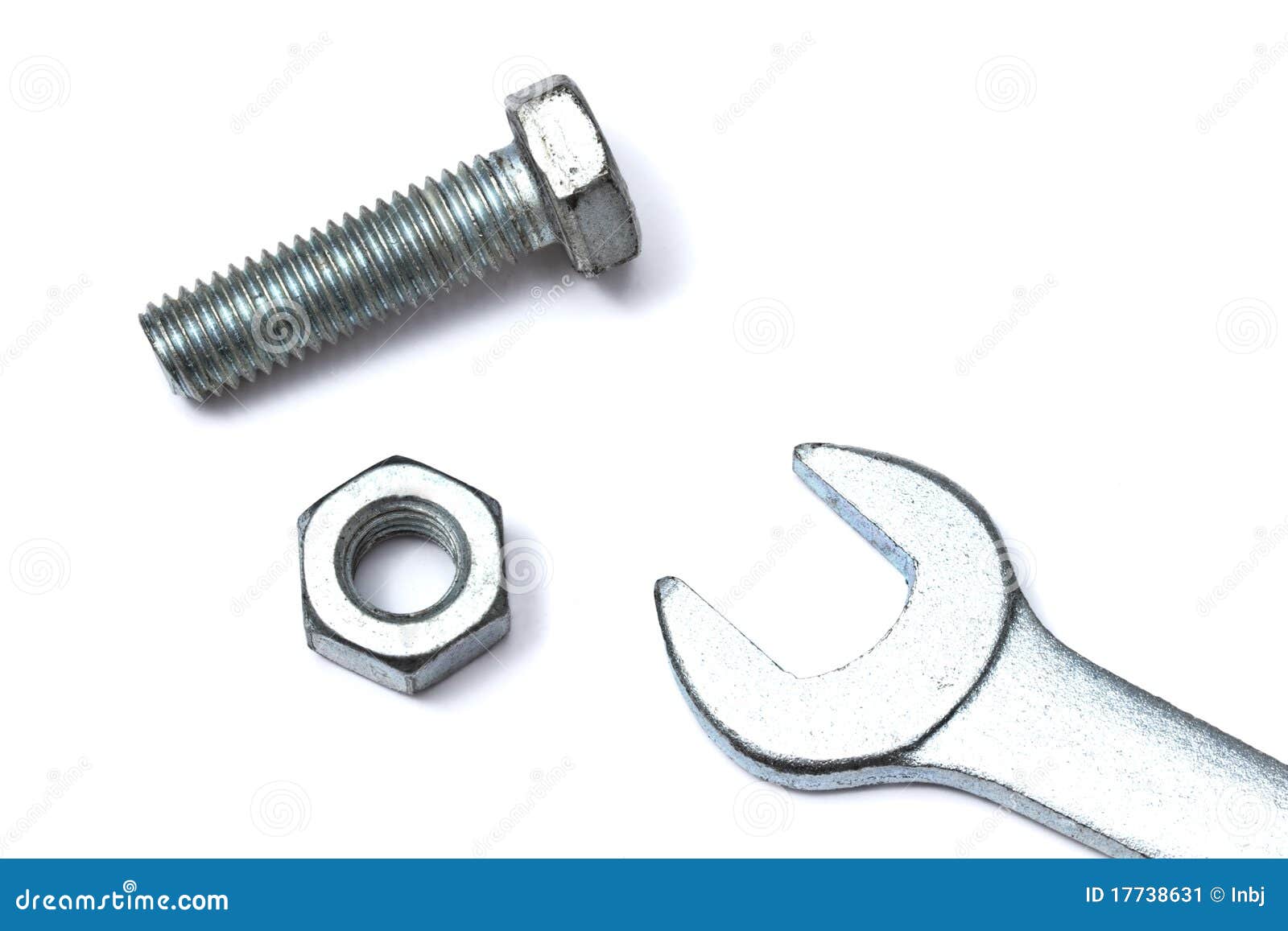 Wrench and bolt stock image. Image of metal, tool, silver 17738631