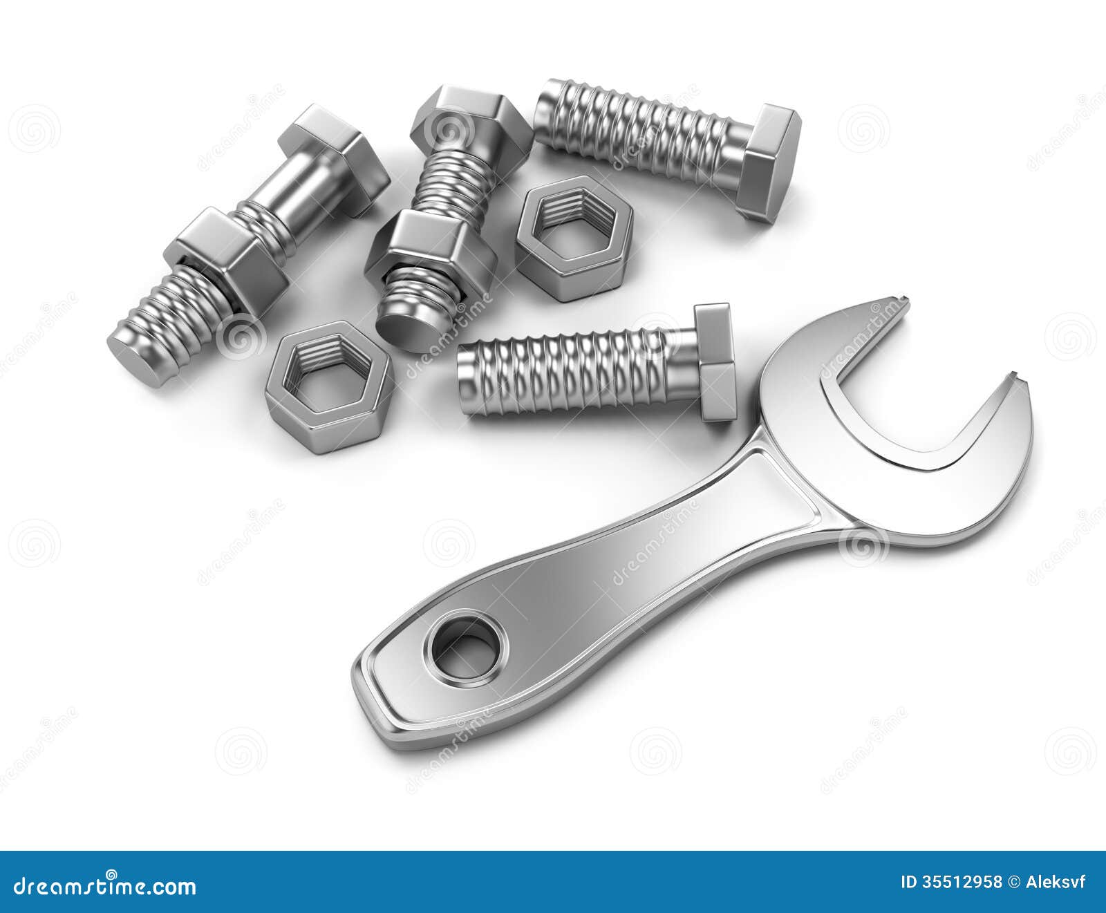 Wrench and bolts stock illustration. Illustration of service 35512958