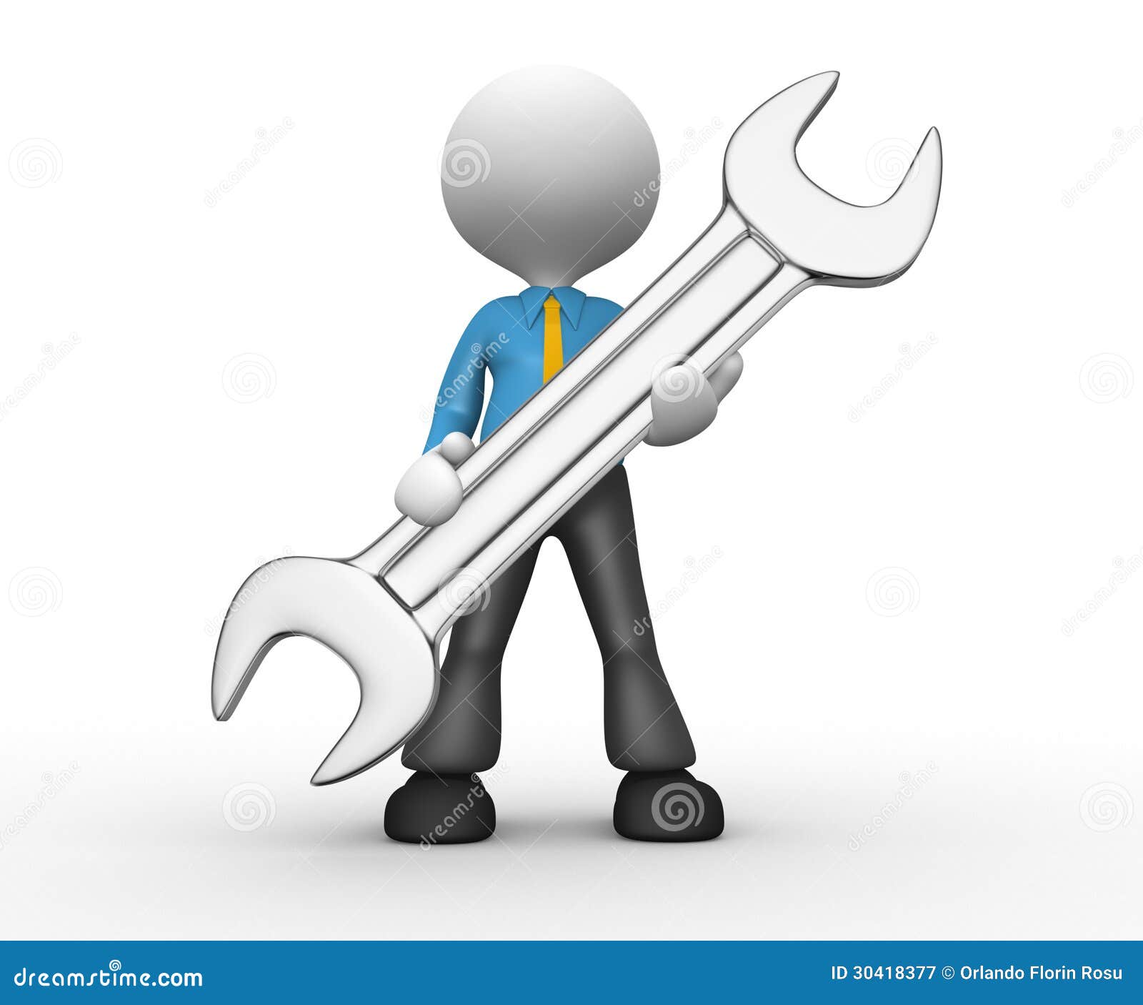Wrench stock illustration. Illustration of technician 30418377