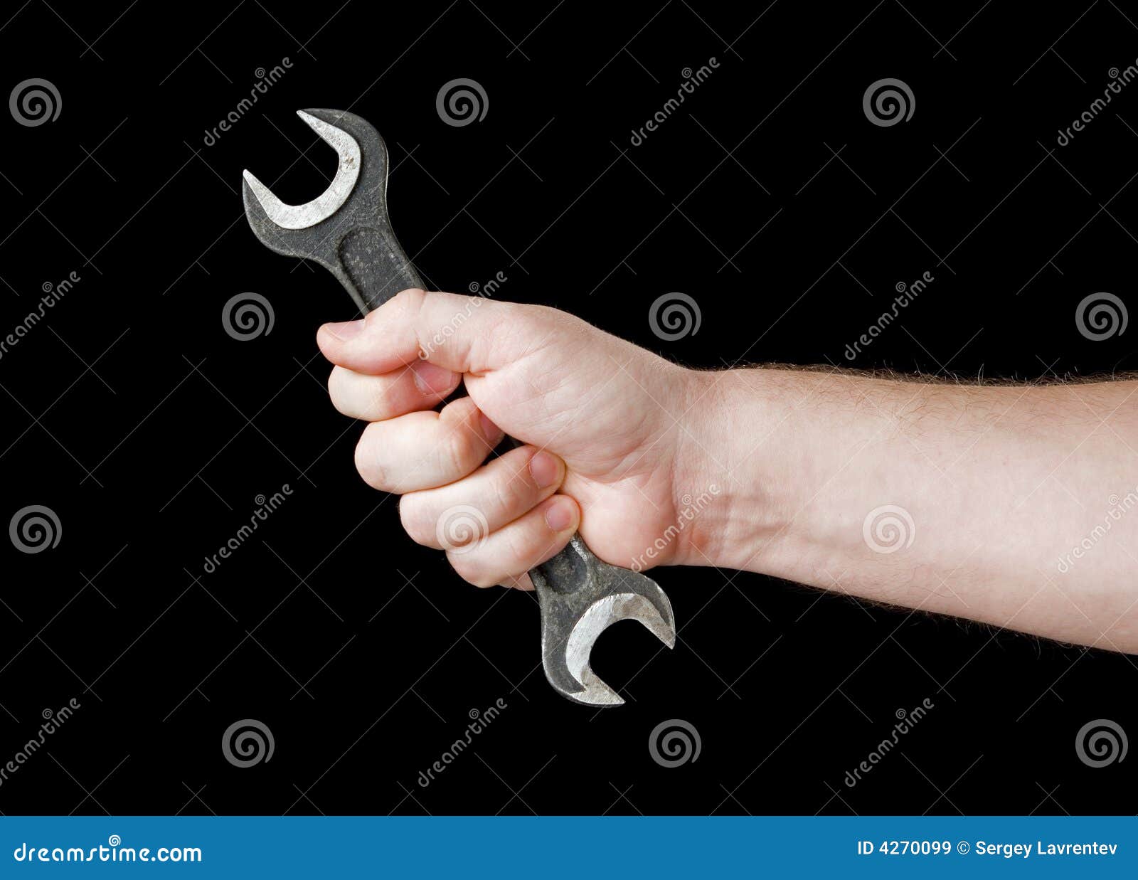 Wrench In Hand. Picture Image 4270099