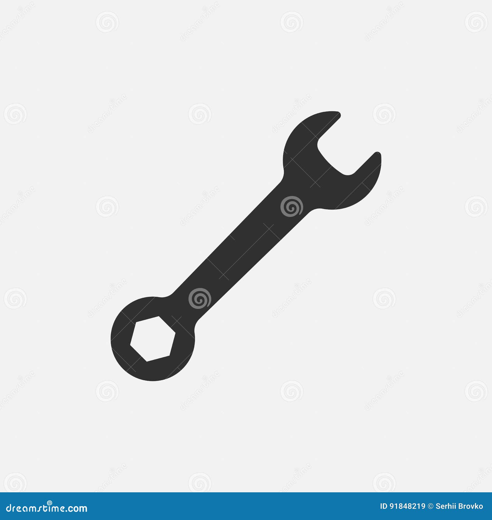 Wrench Icon Vector Sign And Symbol Isolated On White Background 133764672