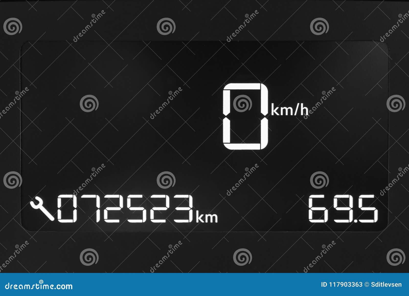 Wrench Illuminated To Remind of Service Stock Image Image of