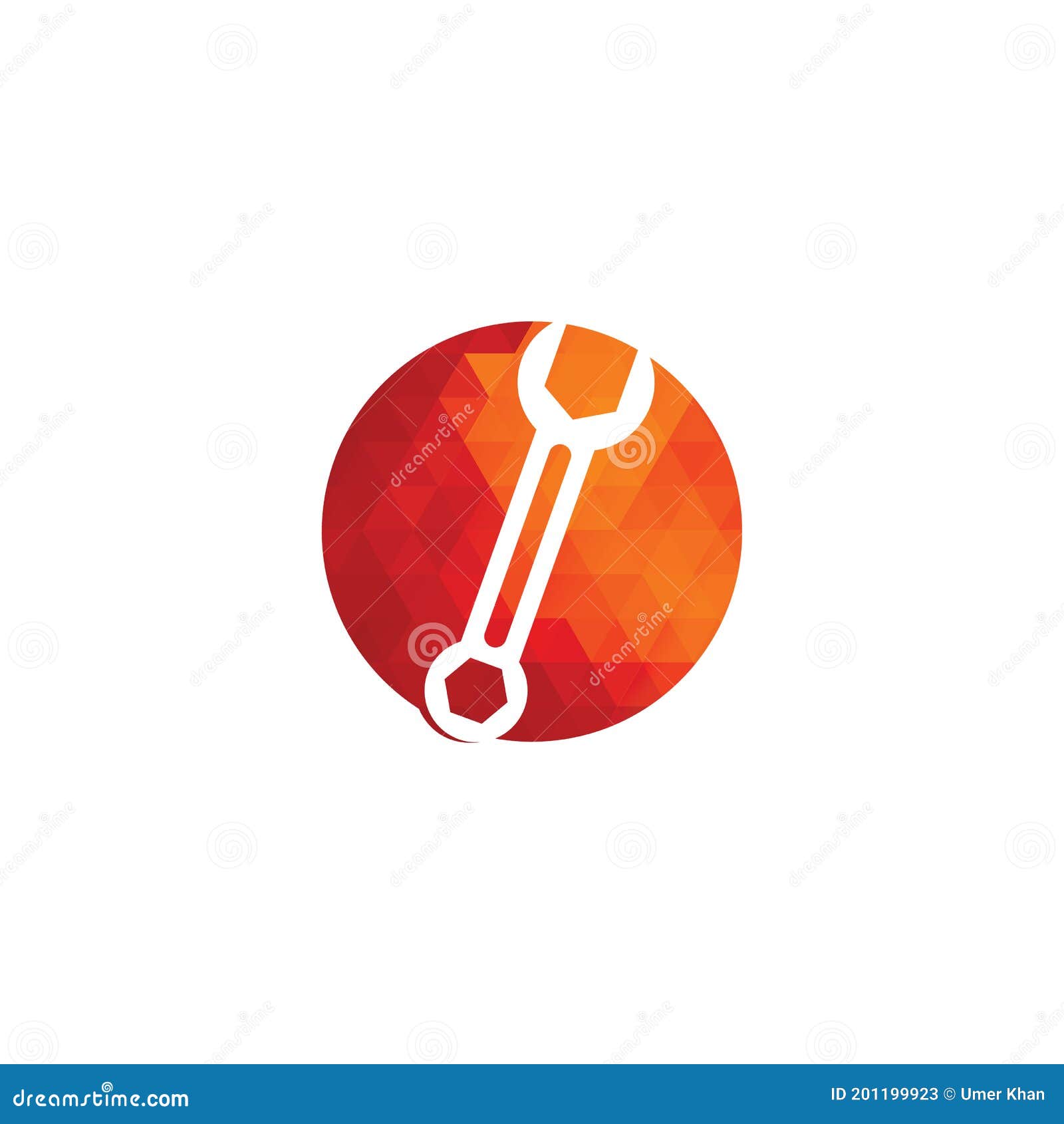 Wrench Logo Design Template Vector. Stock Vector Illustration of