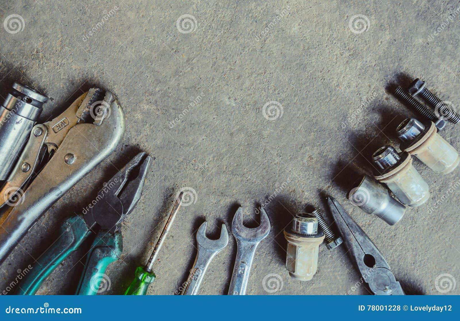 Wrench with nuts and bolt stock photo. Image of mechanic 78001228
