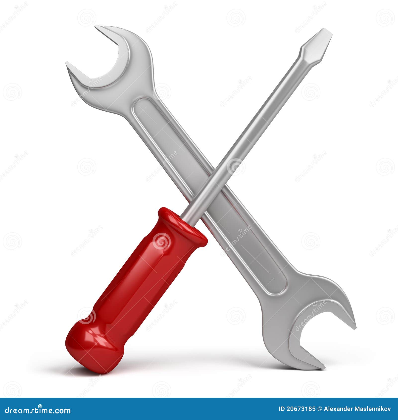 Wrench and screwdriver stock illustration. Illustration of mechanic