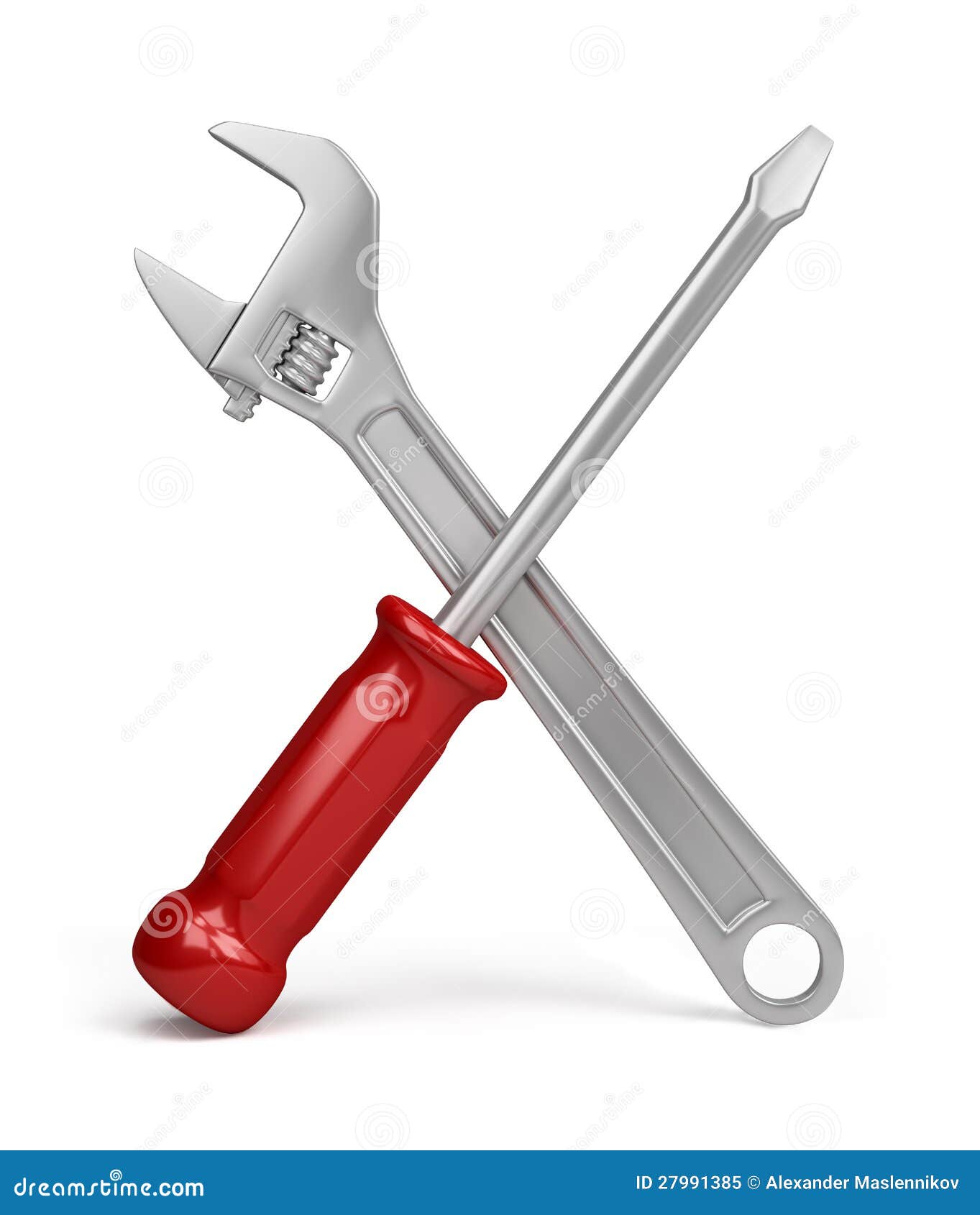 Wrench and screwdriver stock illustration. Illustration of builder