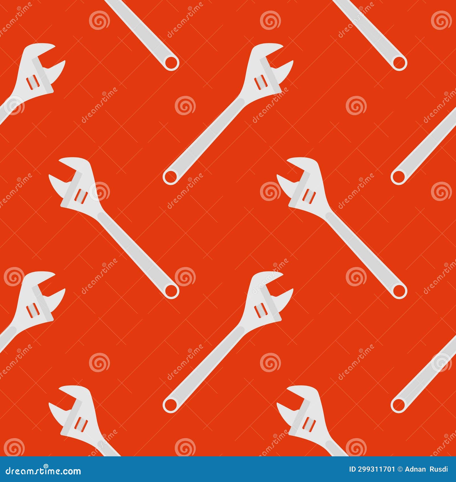 Wrench Seamless Pattern Vector Illustration. Suitable for Backgrounds