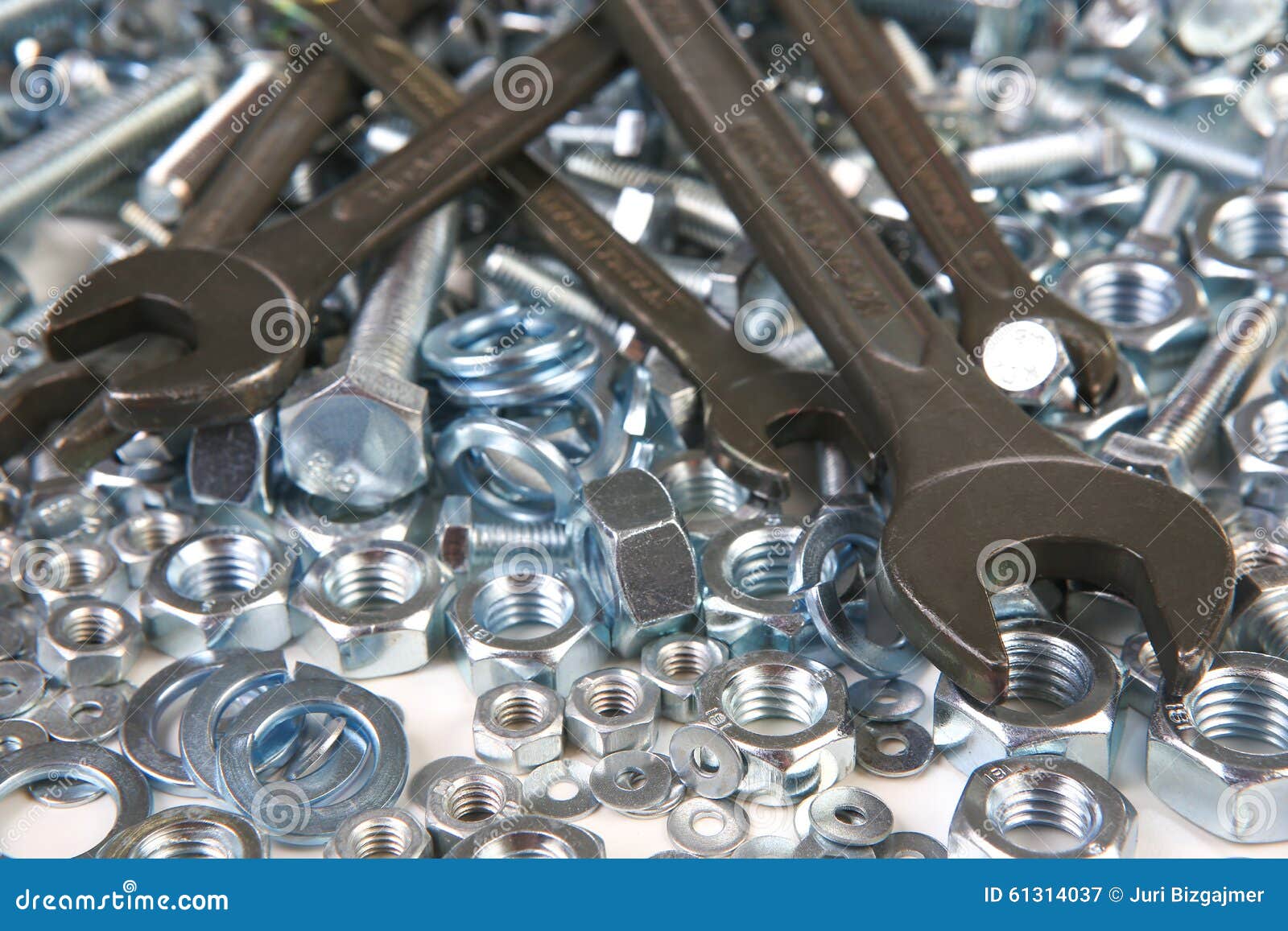 Wrenches bolts and nuts stock image. Image of engineering 61314037