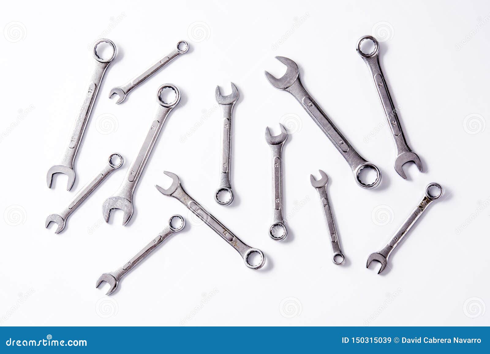 Wrenches of Different Sizes Stock Image Image of industry, white