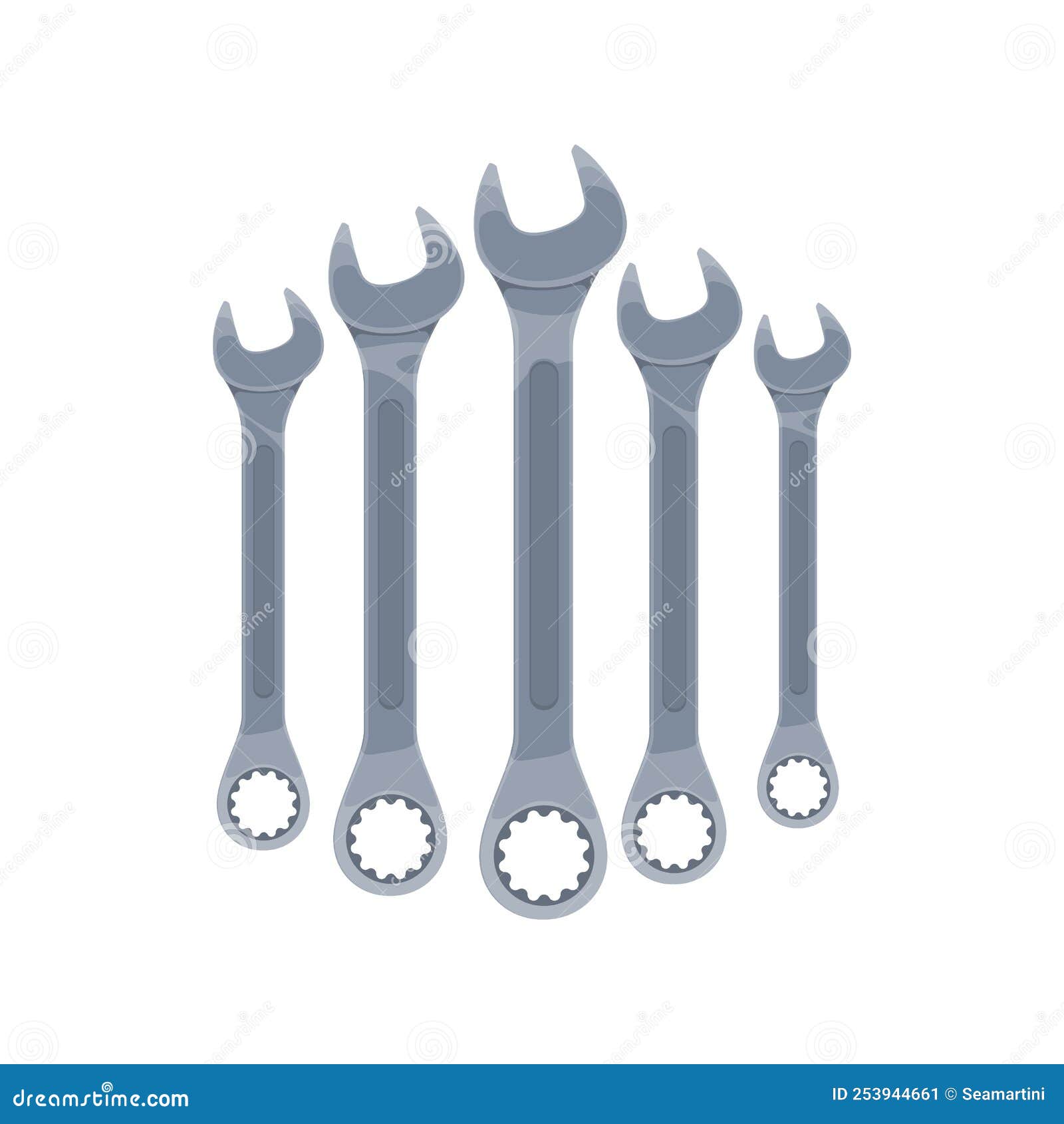 Wrenches Set, Carpentry Spanner, Construction Tool Stock Vector -  Illustration of vector, craftsman: 253944661