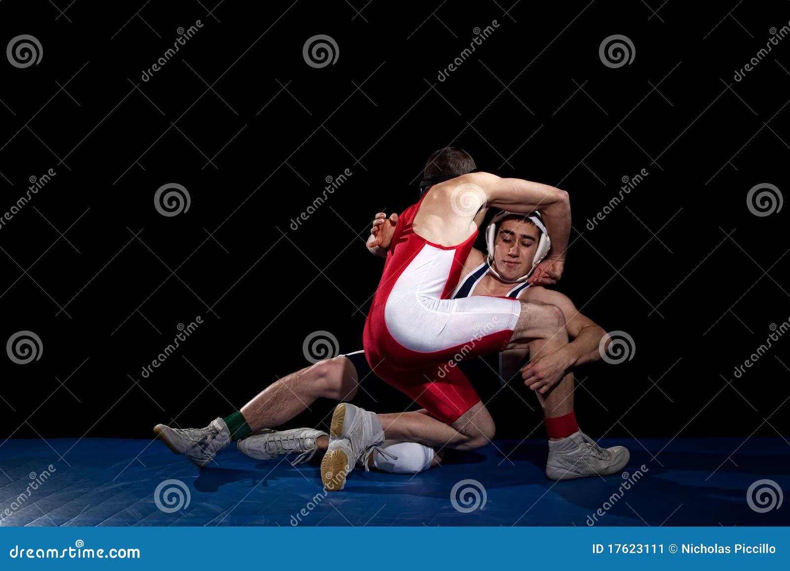 Wrestling stock image. Image of shot, male, blue, match 17623111