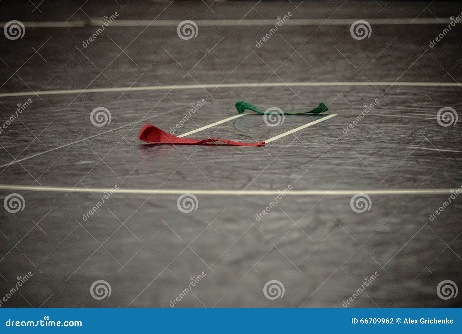 Wrestling Mat and Colored Straps Stock Photo Image of school, blue