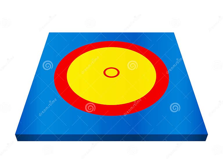 Wrestling mat stock vector. Illustration of scheme, object 202602806