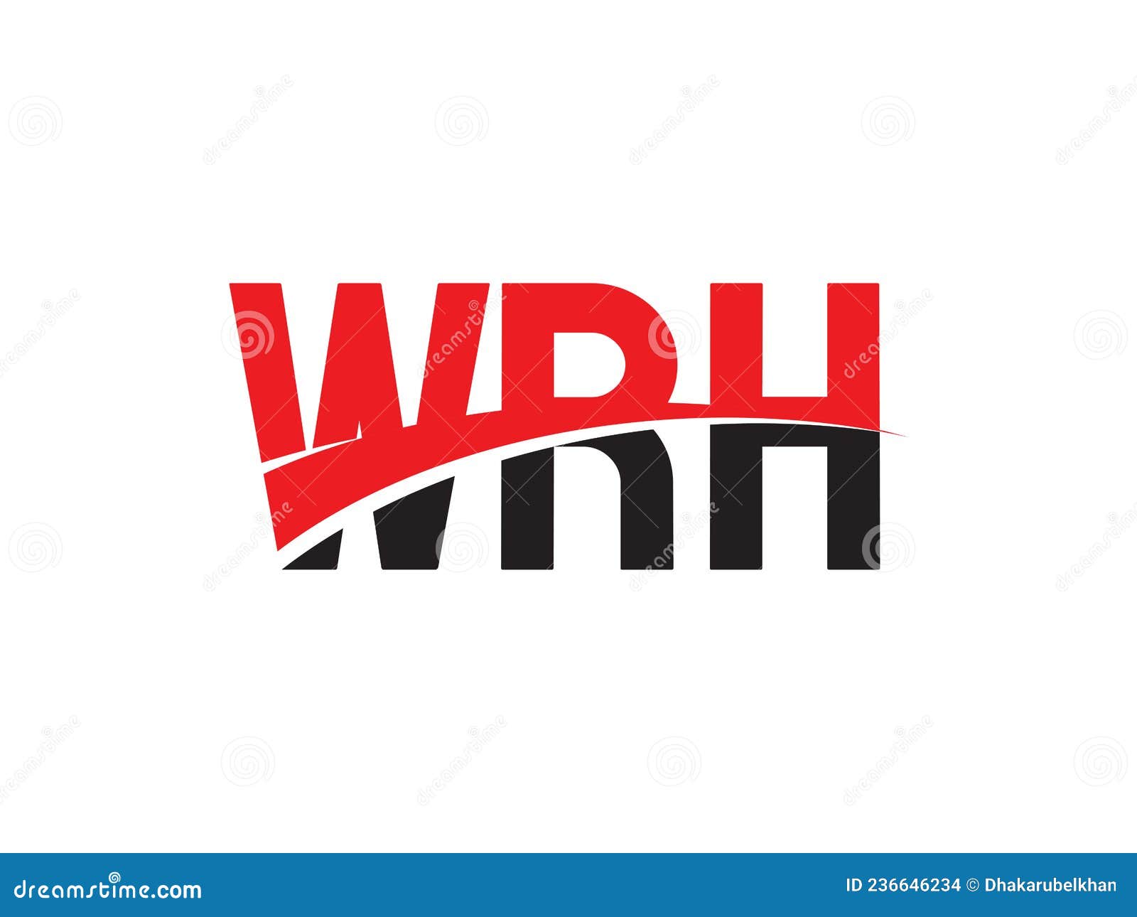 WRH Letter Initial Logo Design Vector Illustration Stock Vector