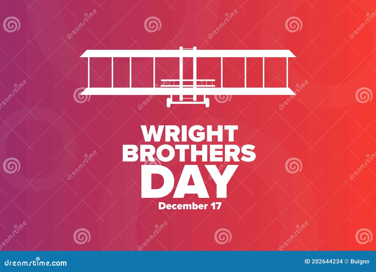 wright brothers day. december 17. holiday concept. template for background, banner, card, poster with text inscription
