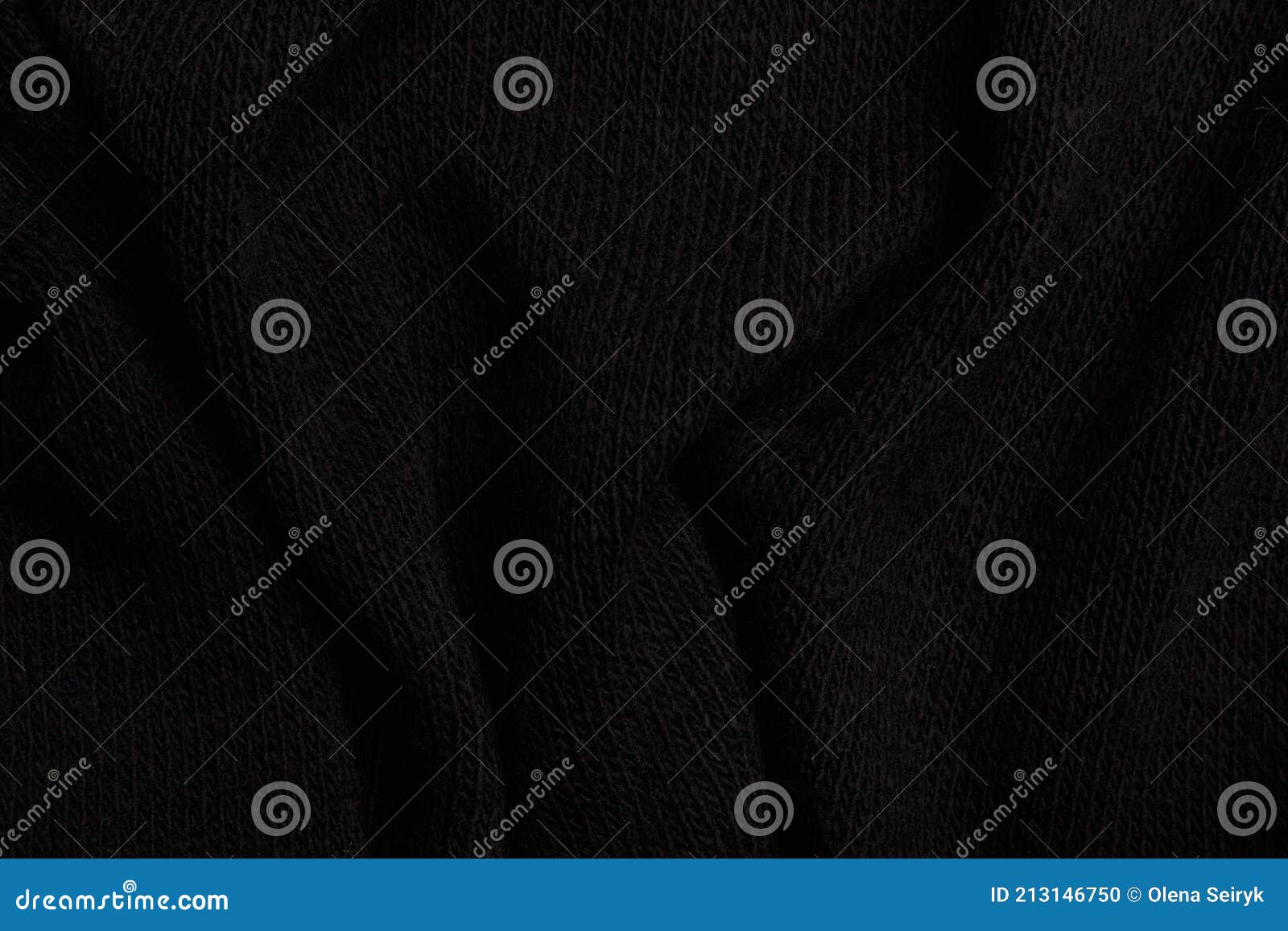 Wrinkled Black Knit Fabric Texture, Background or Backdrop. Stock Photo ...