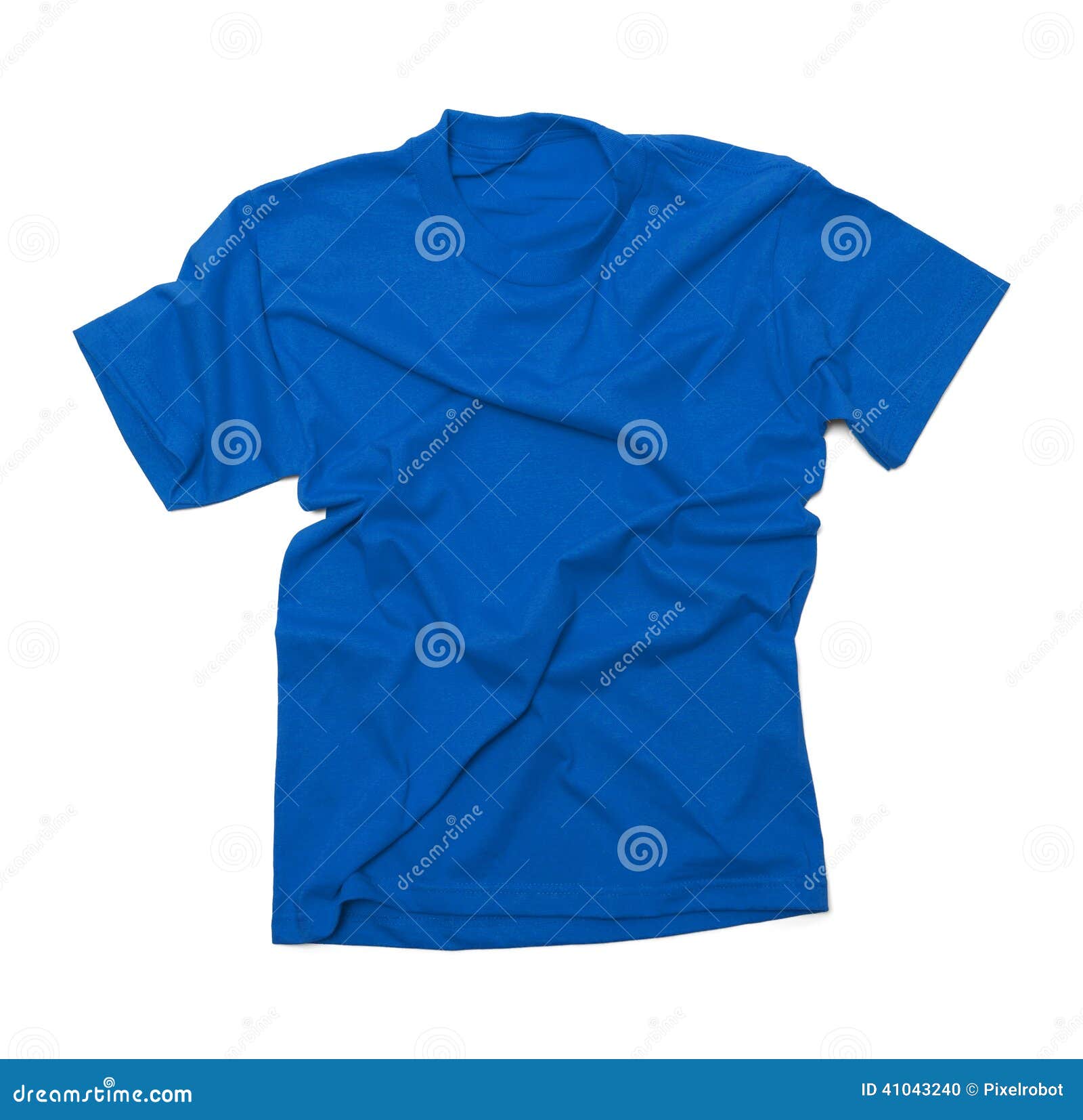 wrinkled blue tshirt