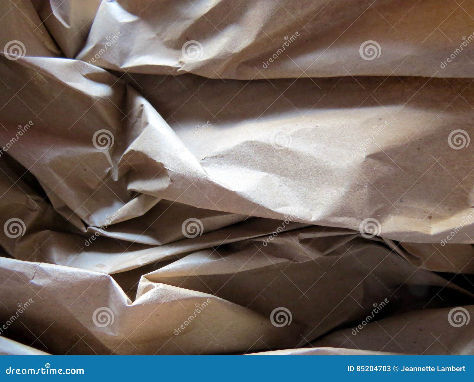 Wrinkled Brown Packing Paper Texture Stock Image Image of paper