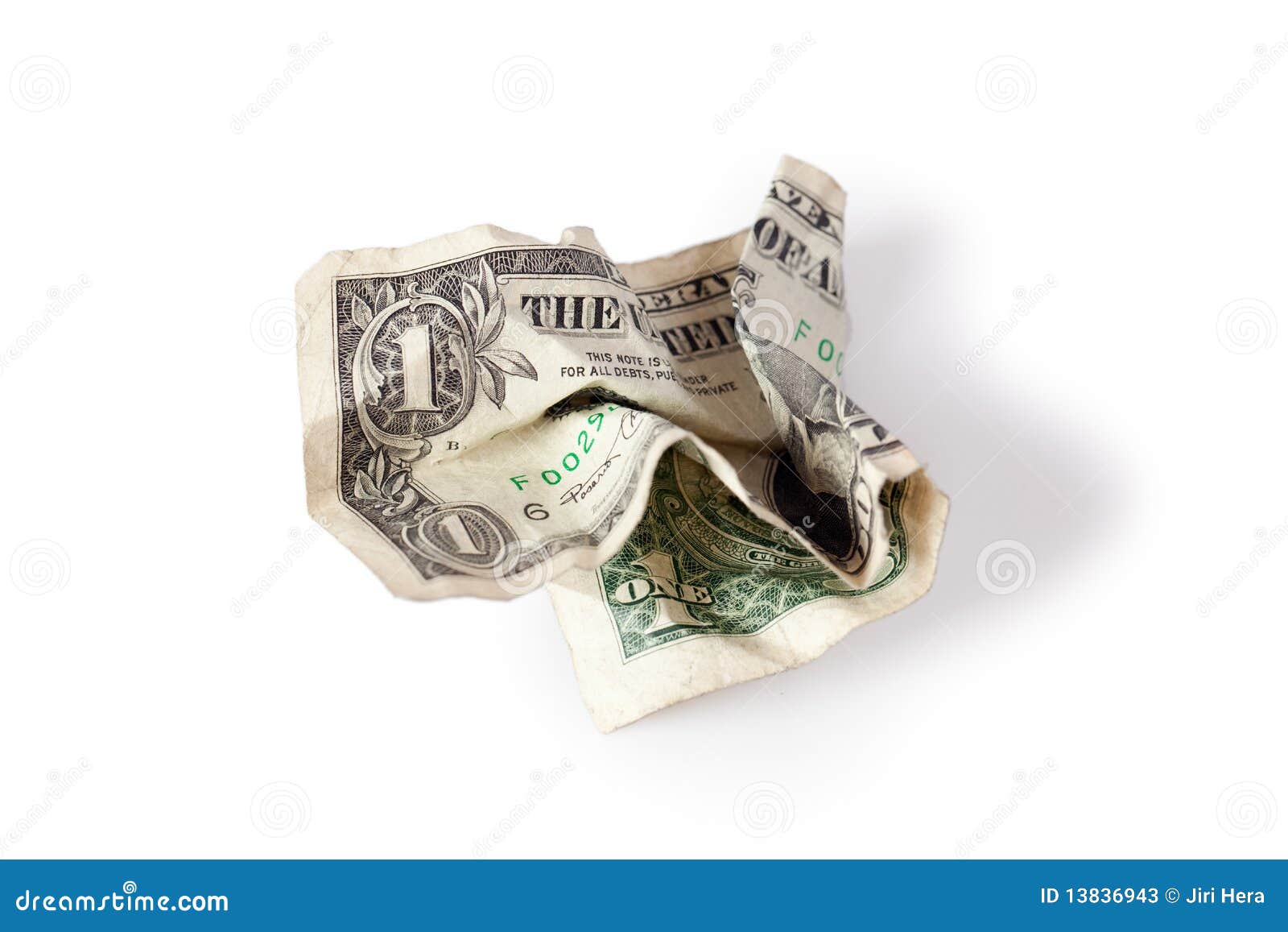 Wrinkled dollar stock image. Image of finance, valuable 13836943