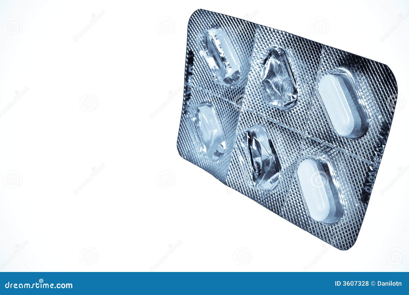 Wrinkled Medicine Blister Pack Stock Photo - Image of health, blue: 3607328