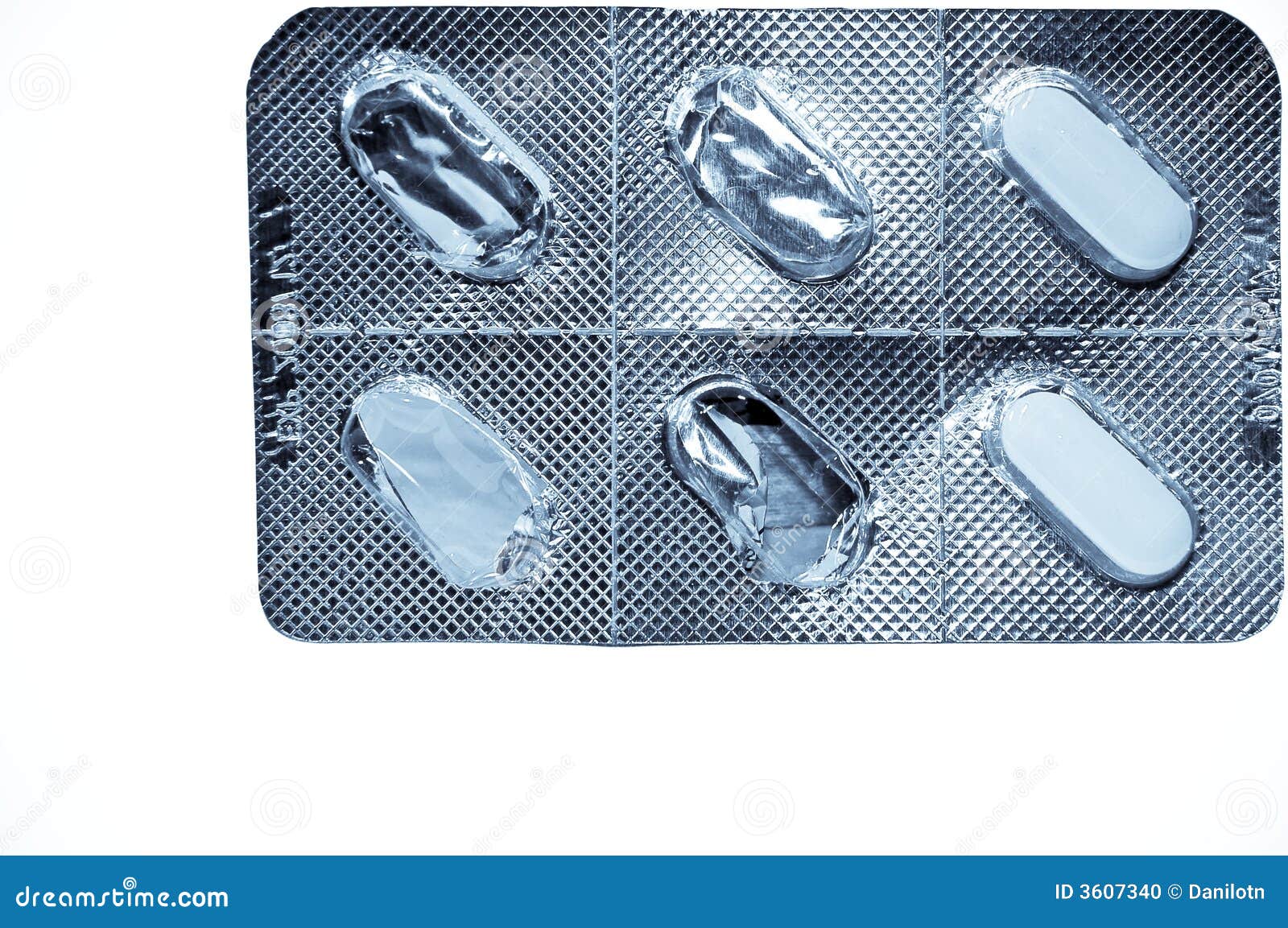 Wrinkled Medicine Blister Pack Stock Photo - Image of isolated, meds:  3607340