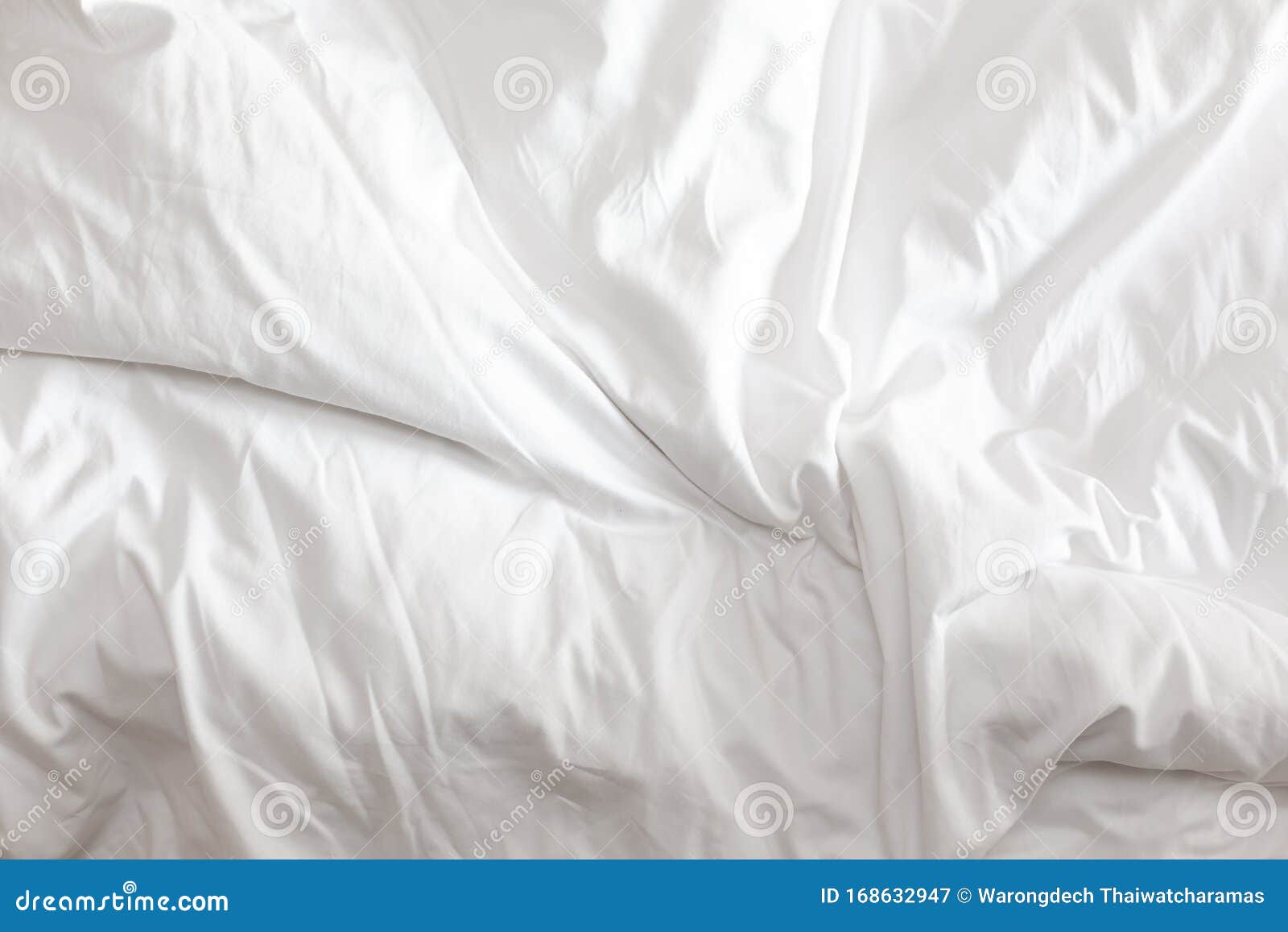 Wrinkled White Blanket As a Background Stock Image Image of