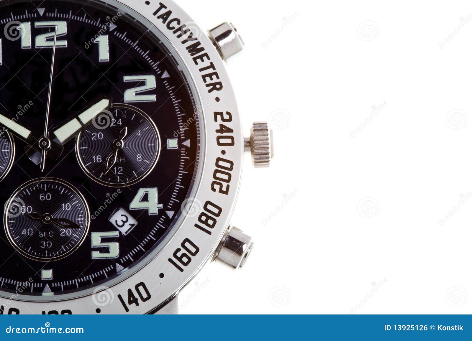 Wrist Watches with Several Dials Stock Photo Image of isolated, white 13925126