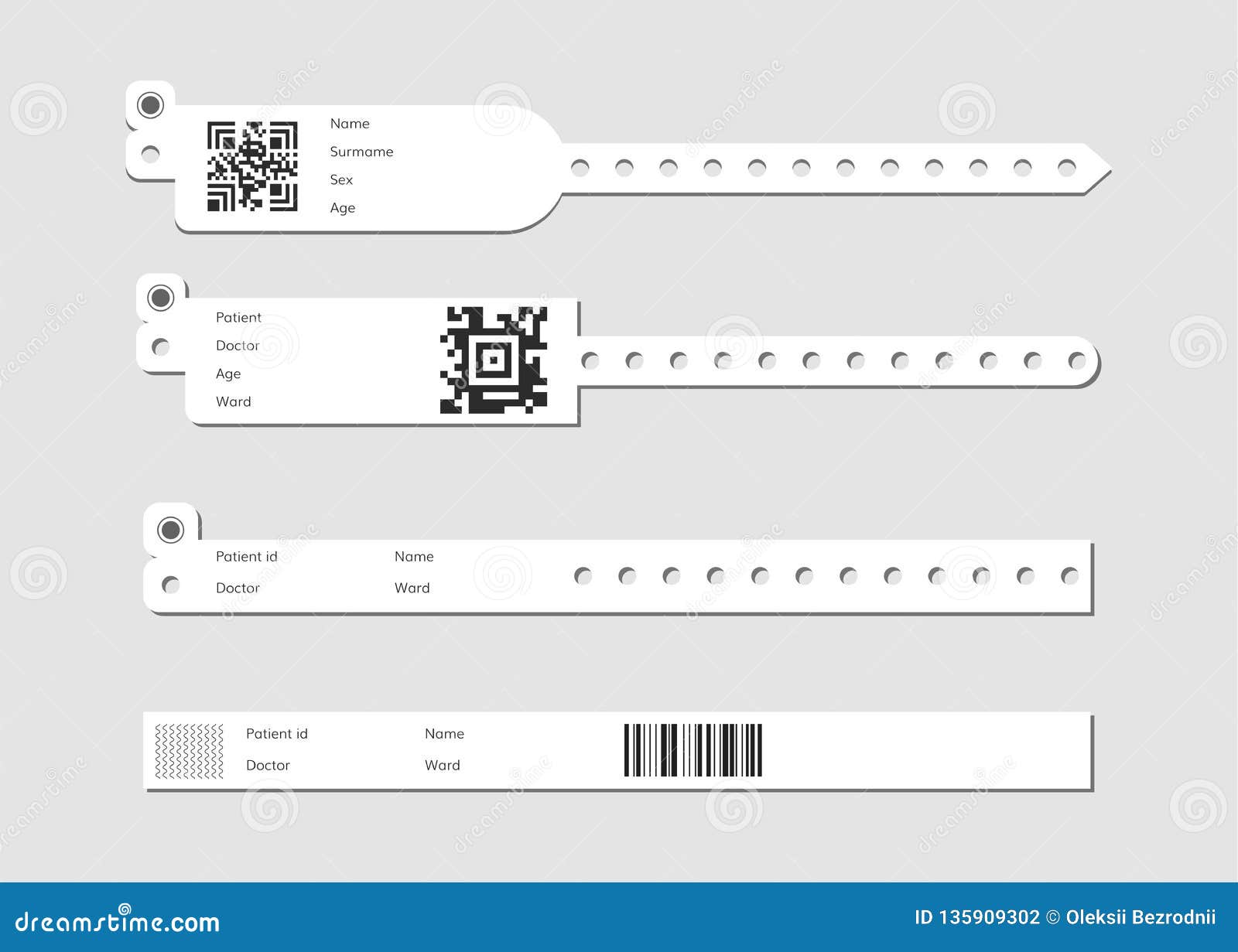 wristband template set