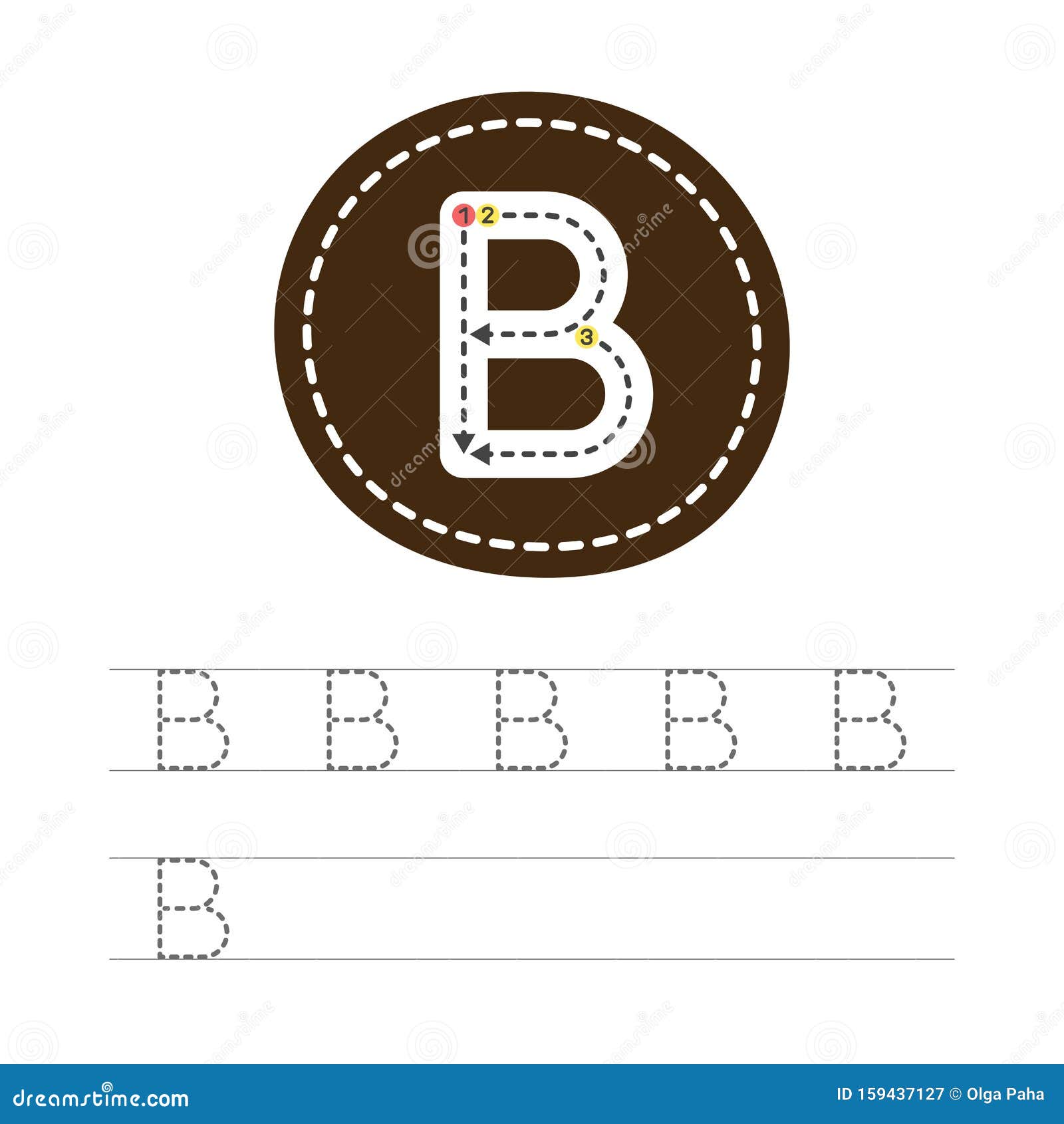 Write a letter B stock vector. Illustration of card - 19