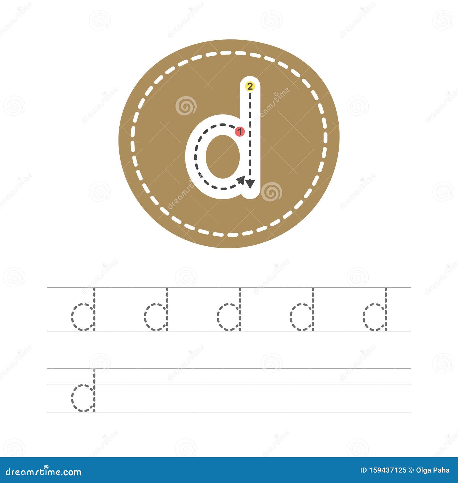 Write a letter D small stock vector. Illustration of draw - 28