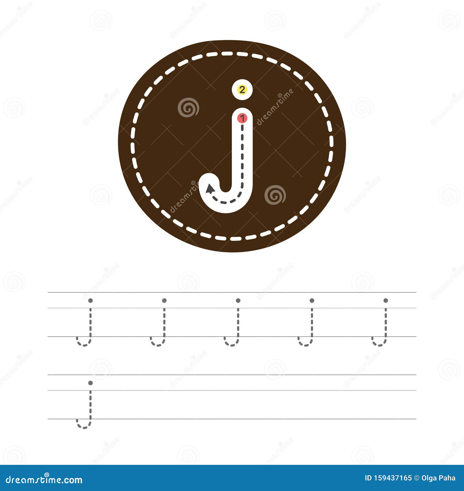 Write a letter J small stock vector. Illustration of kids - 22