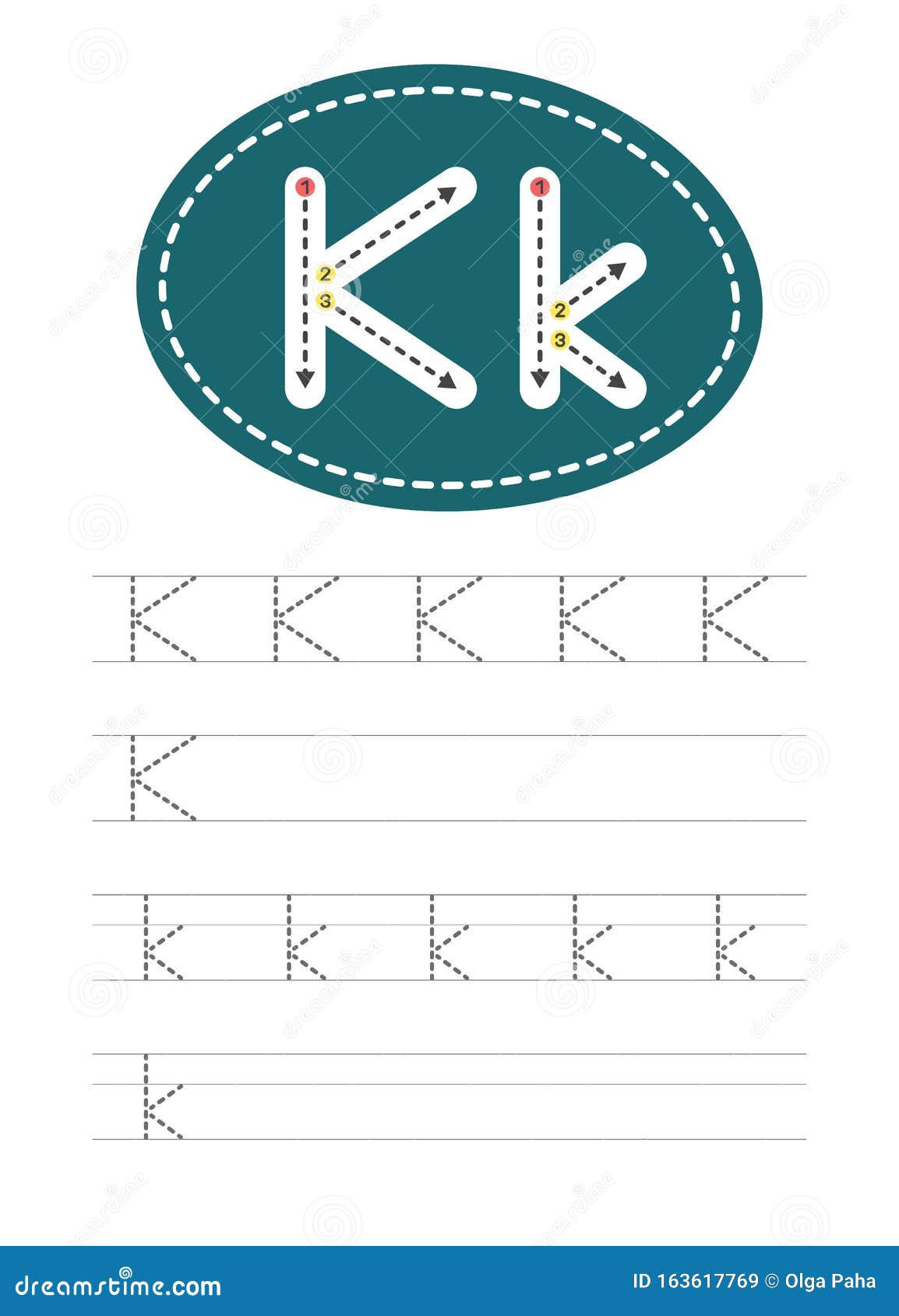Write a letter K and k stock vector. Illustration of background