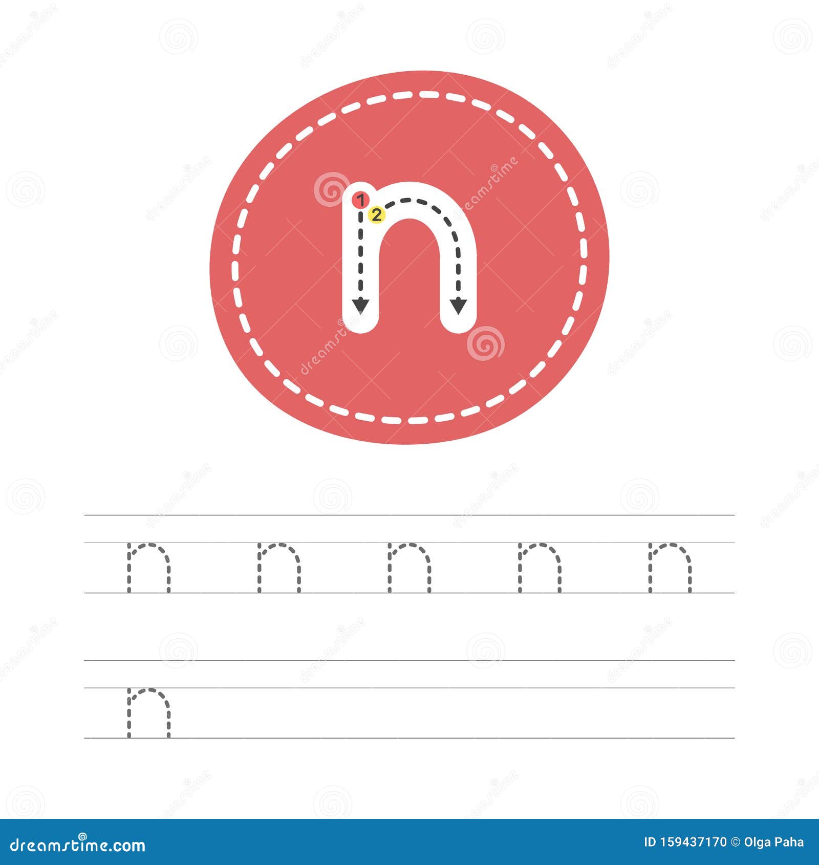 Write a letter N small stock vector. Illustration of letter