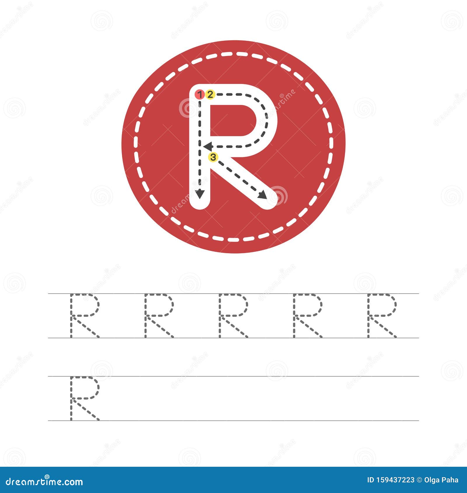 Write a letter R stock vector. Illustration of drawing - 30