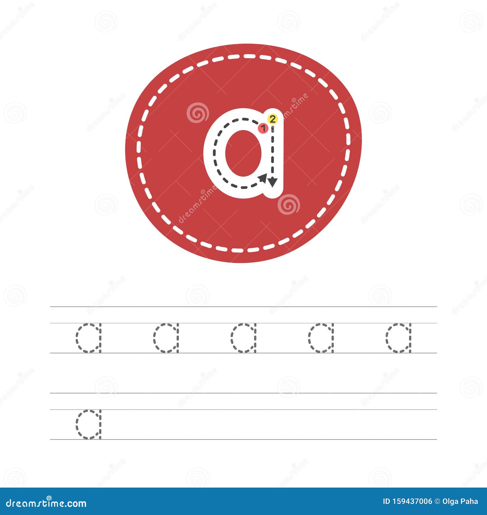 Write a letter a small stock vector. Illustration of letters